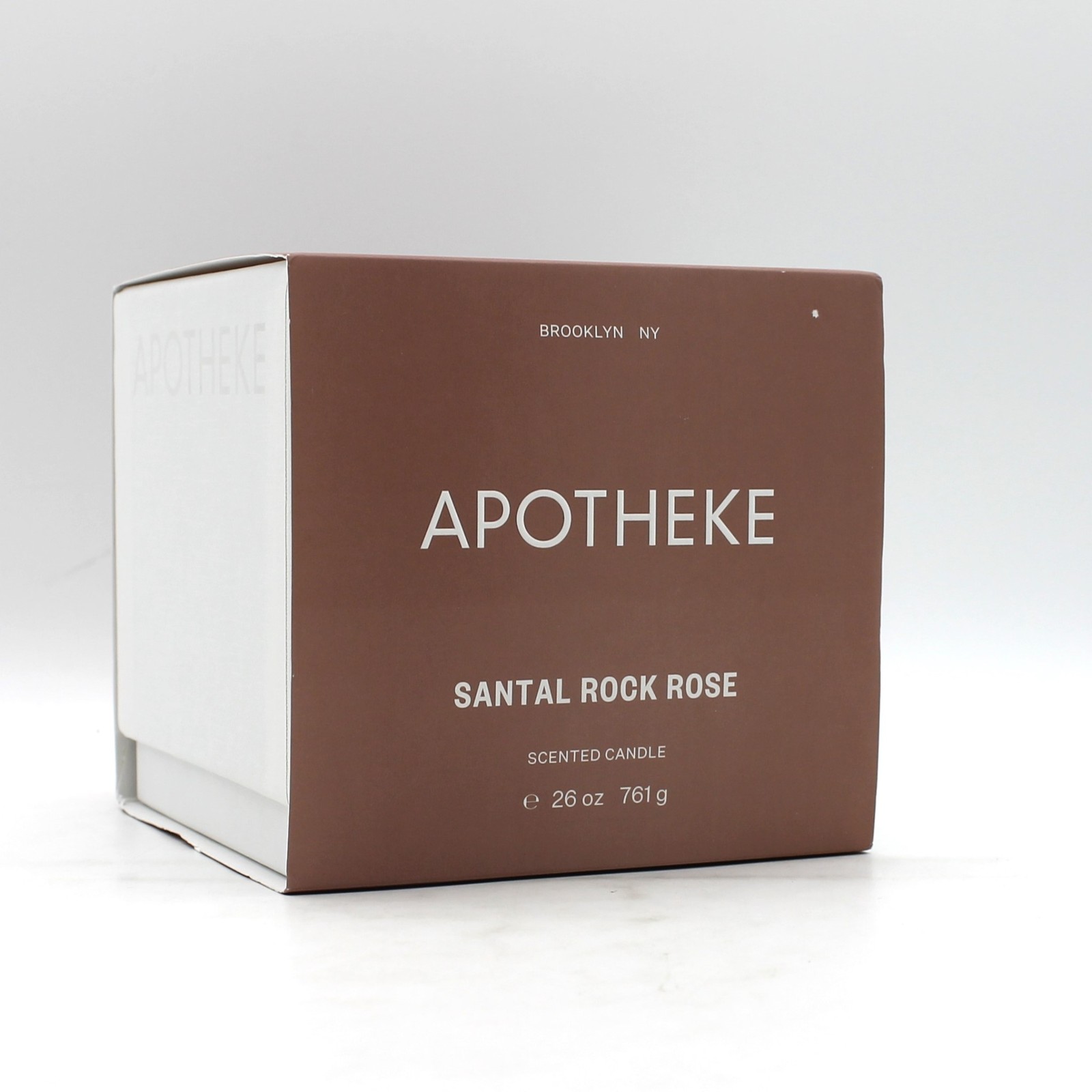 APOTHEKE SANTAL ROCK ROSE 3 Wick Scented Candle 26 Oz 120-150 Hours, Brand New