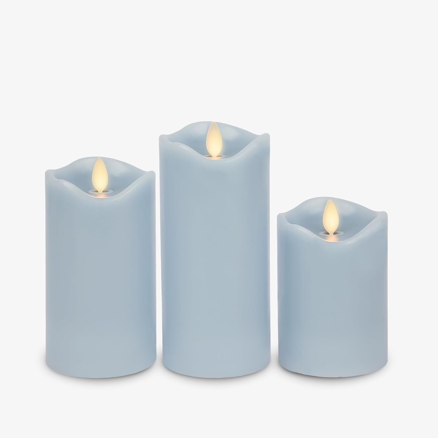 by Luminara Set of 3 (3“ x 4.5”, 5.5“, 6.5”) LED Flicker Battery Candles