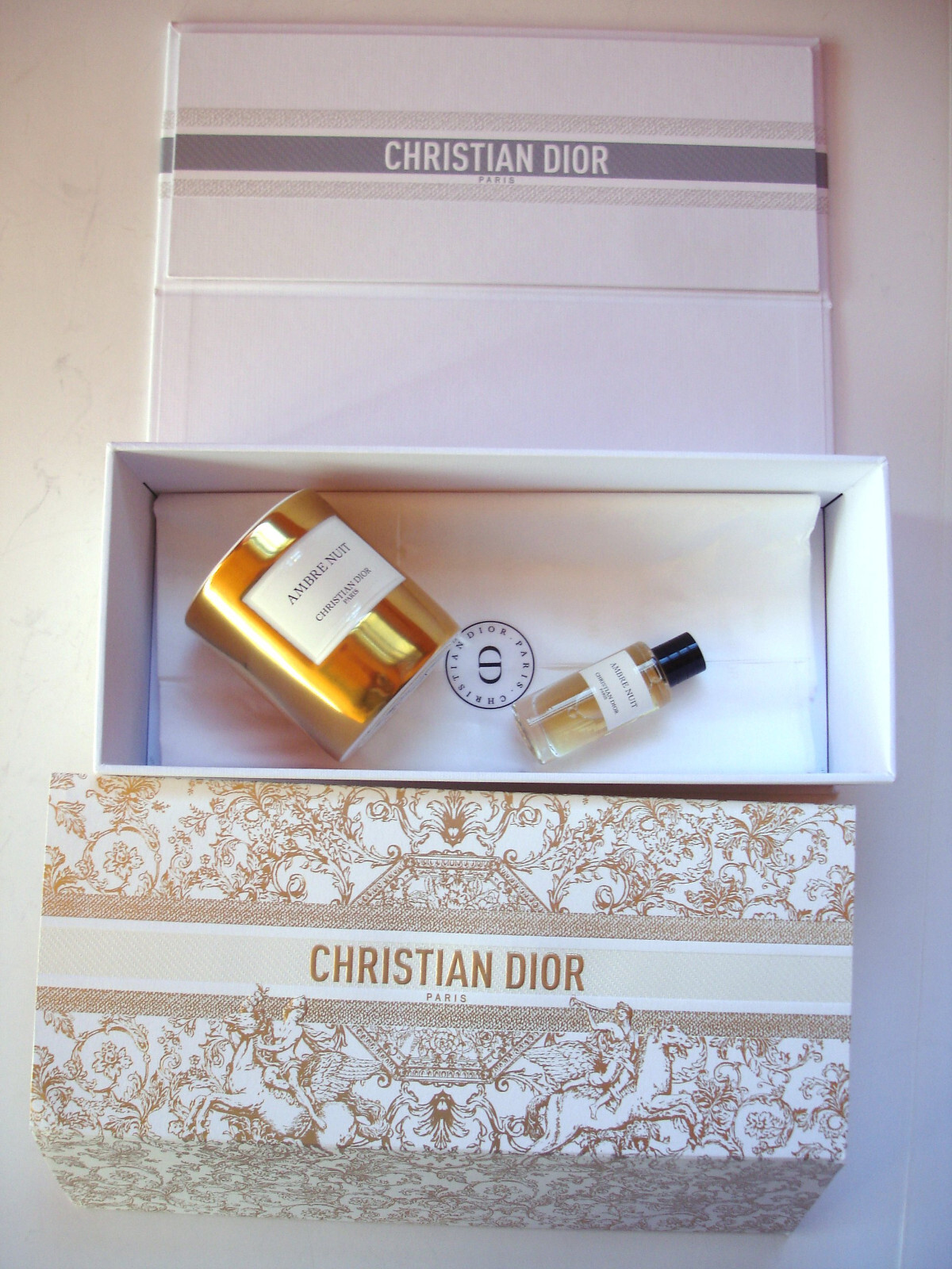Christian Dior AMBRE NUIT Amber Perfume & Amber Nuit Candle Gift Box Limited Ed.