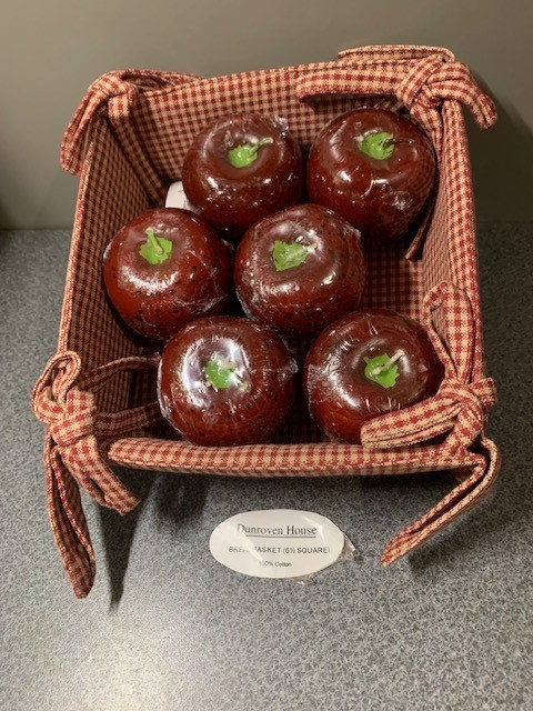Apple Candles Set of 6 in Basket Farmhouse Country Kitchen Decor