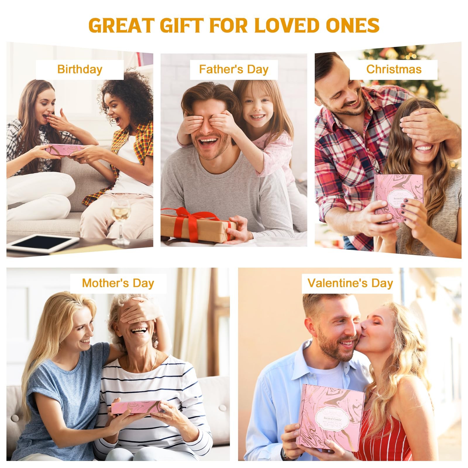 Candles – Scented Candles Gift Set for Women, 4 Packs Natural Fragrance