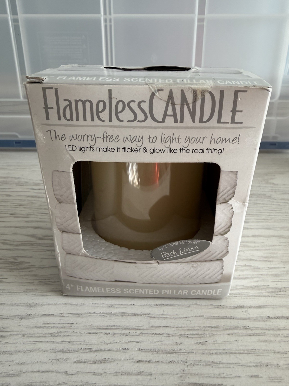Flameless Candle BY Orbit Old Stock New Inbox Real Wax Led Need 3 AAA Batteries