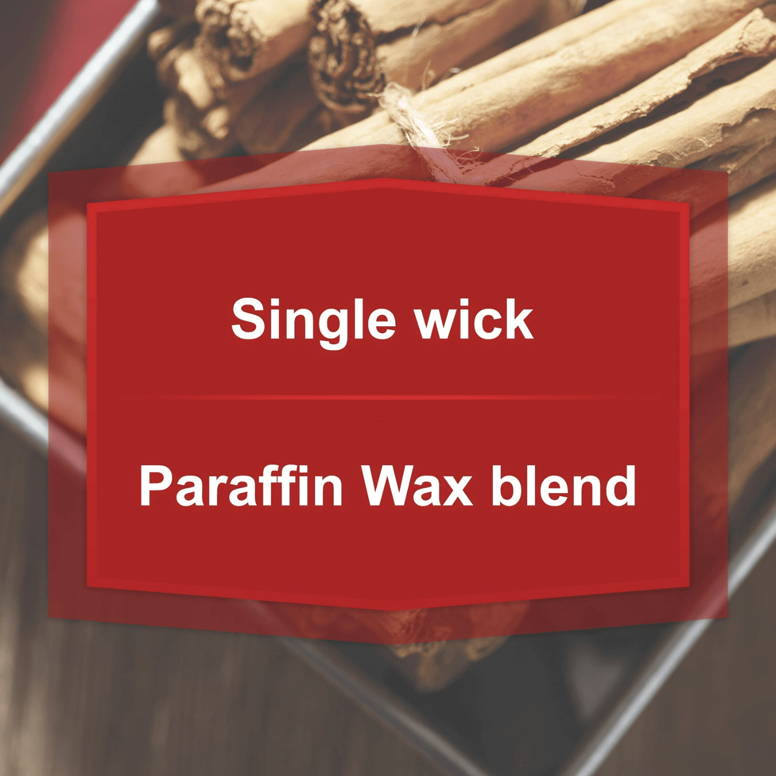 2 Pack Single Wick Scented Glass Jar Candle Cinnamon 20oz Warm Spicy