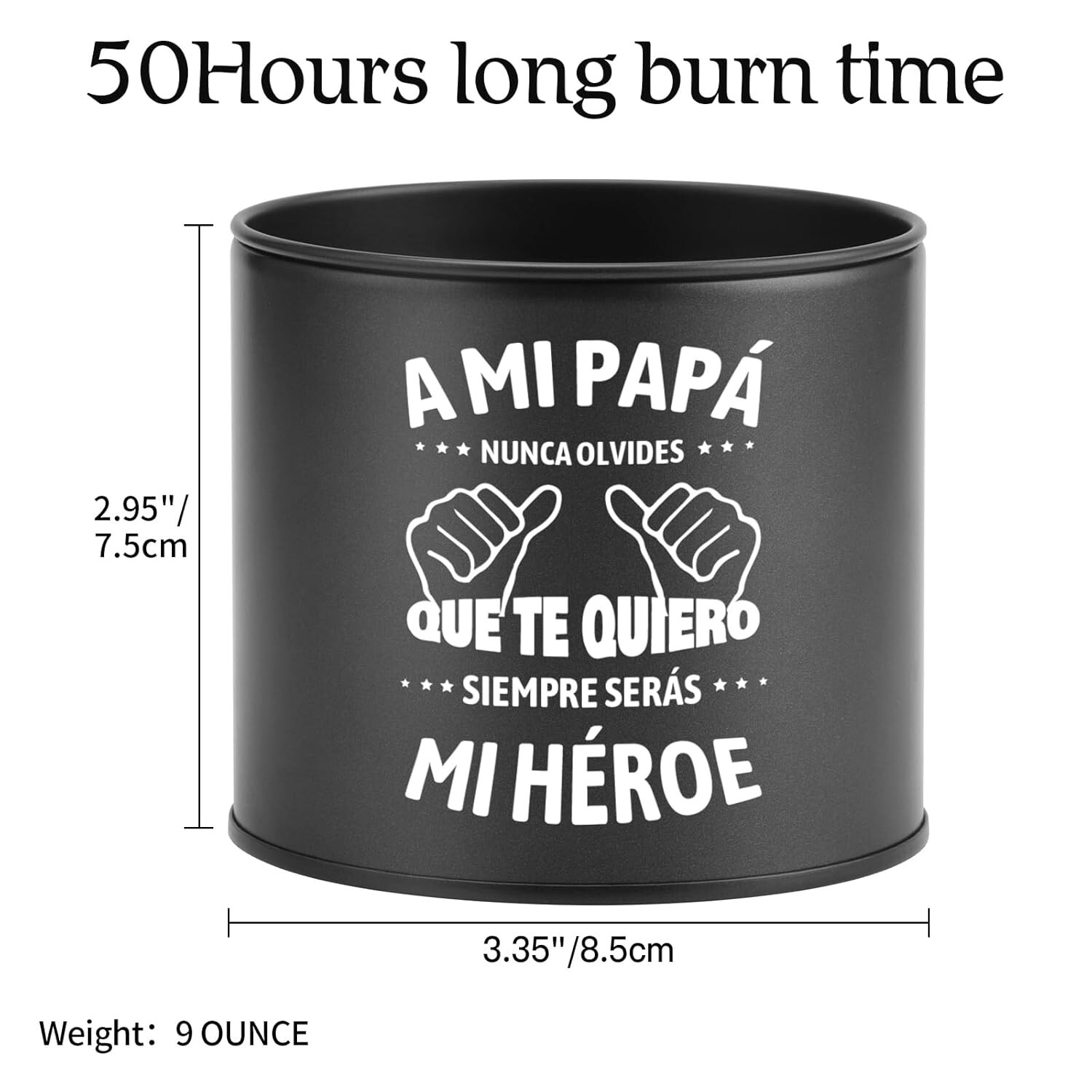 Gifts for Dad Candle for Fathers Day 9oz Scented Candle Dad Birthday Spanish