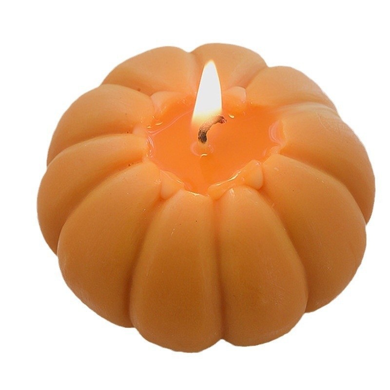 3D Pumpkin Scented Candle Handmade Soy Wax Fall Halloween Home Decor Rose Aroma
