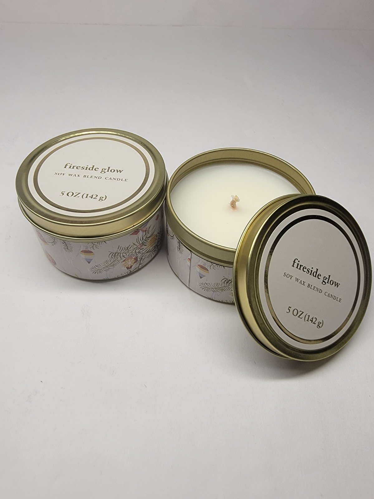 Fireside Glow ( 5 oz ) Soy Wax Blend Candle 2pk