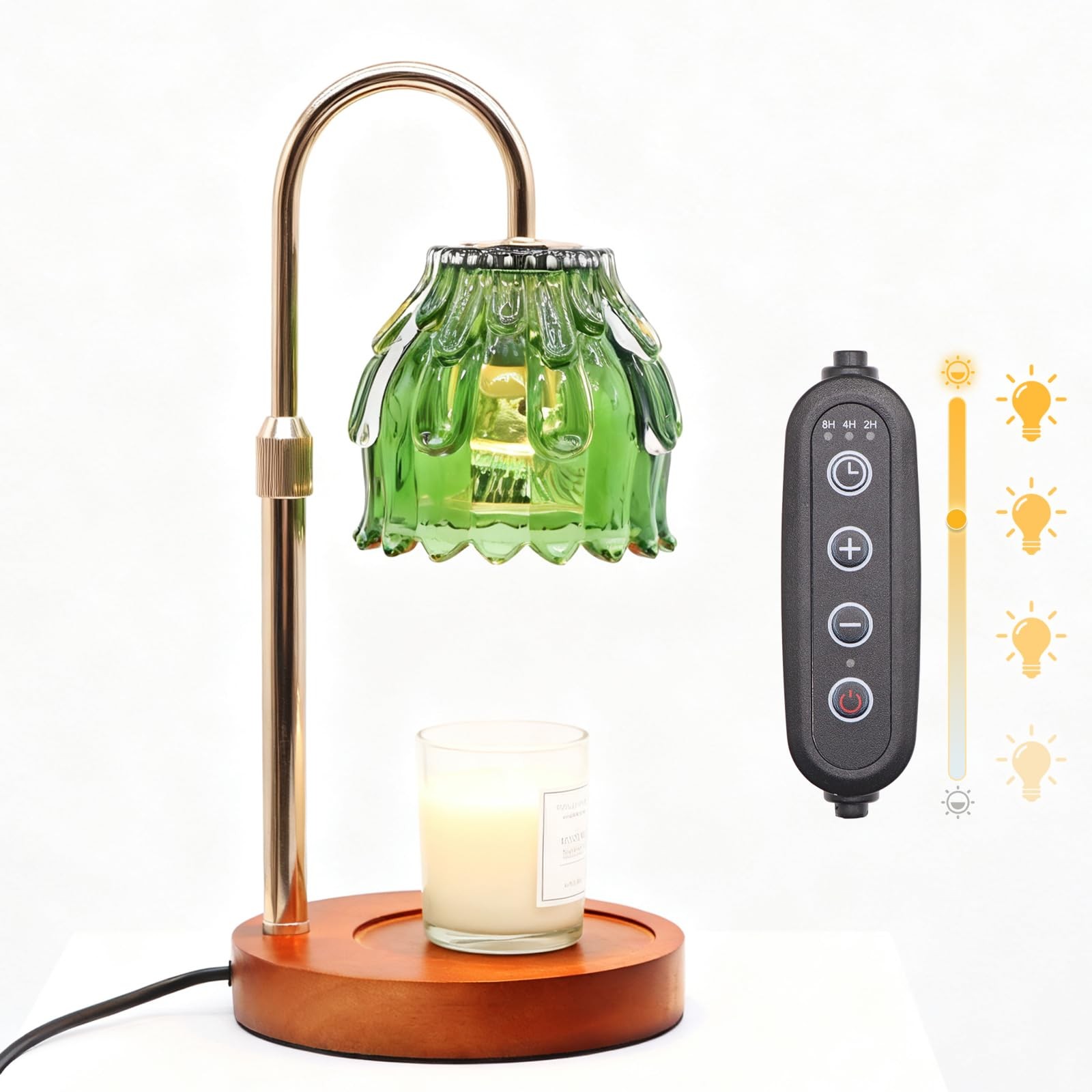 Candle Warmer Lamp with Timer and Dimmer 4-Level Dimmable Flower Light Heat L…