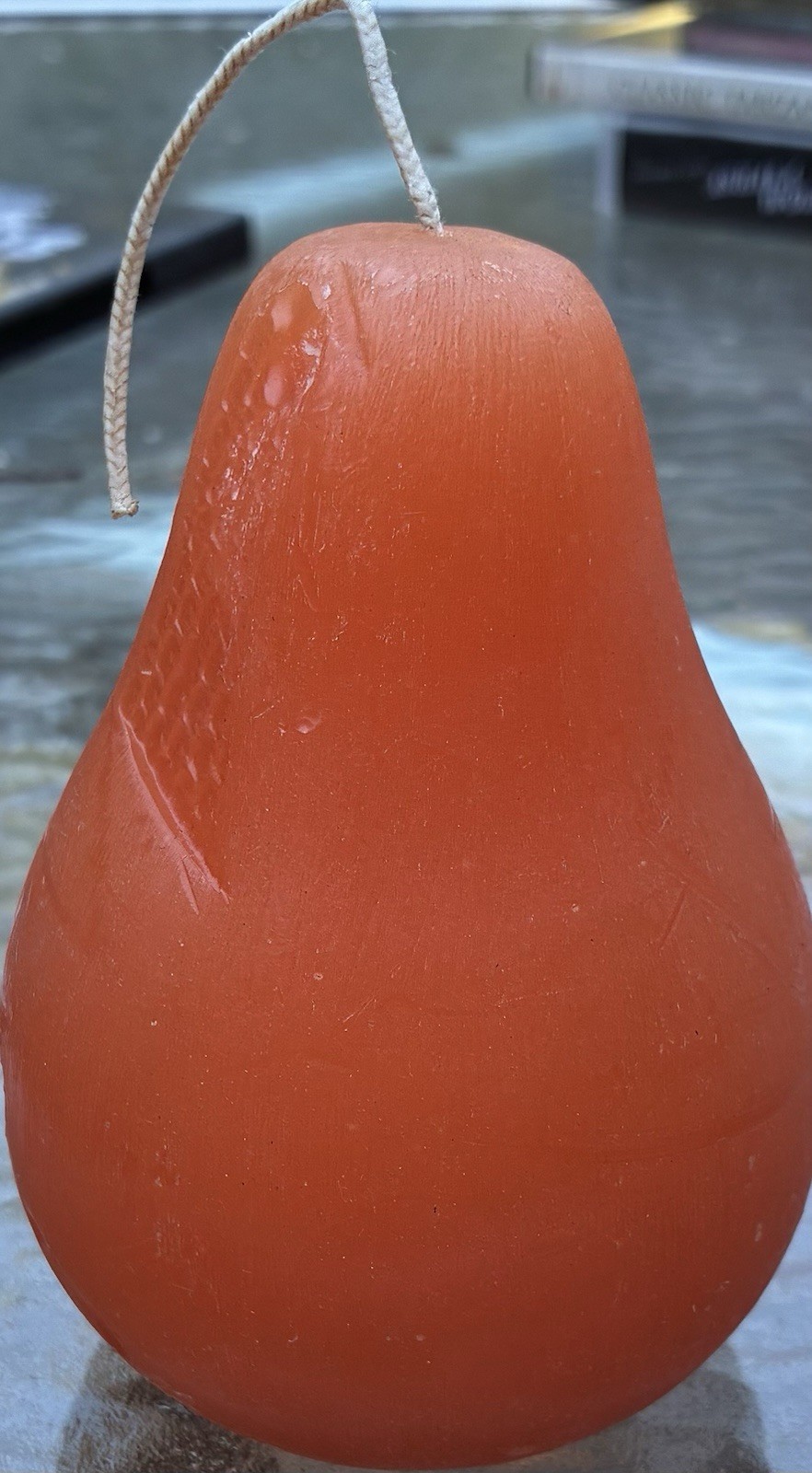 TimberBrushed Pear Candle Size 3 x 4 Unscented No Box Unlit