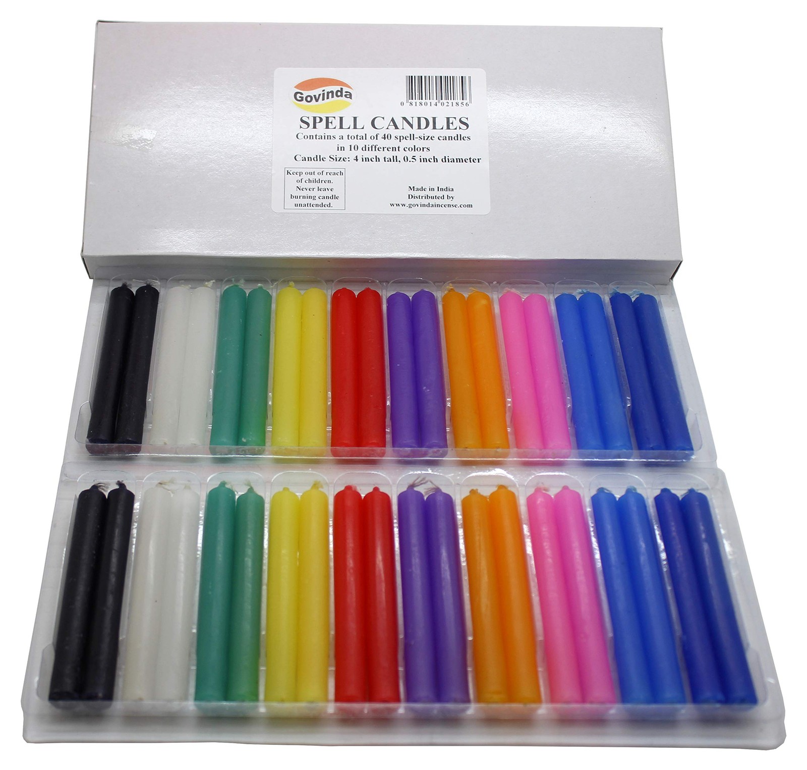 Govinda – Spell Candles (40 Candles) – 4″ x 1/2″