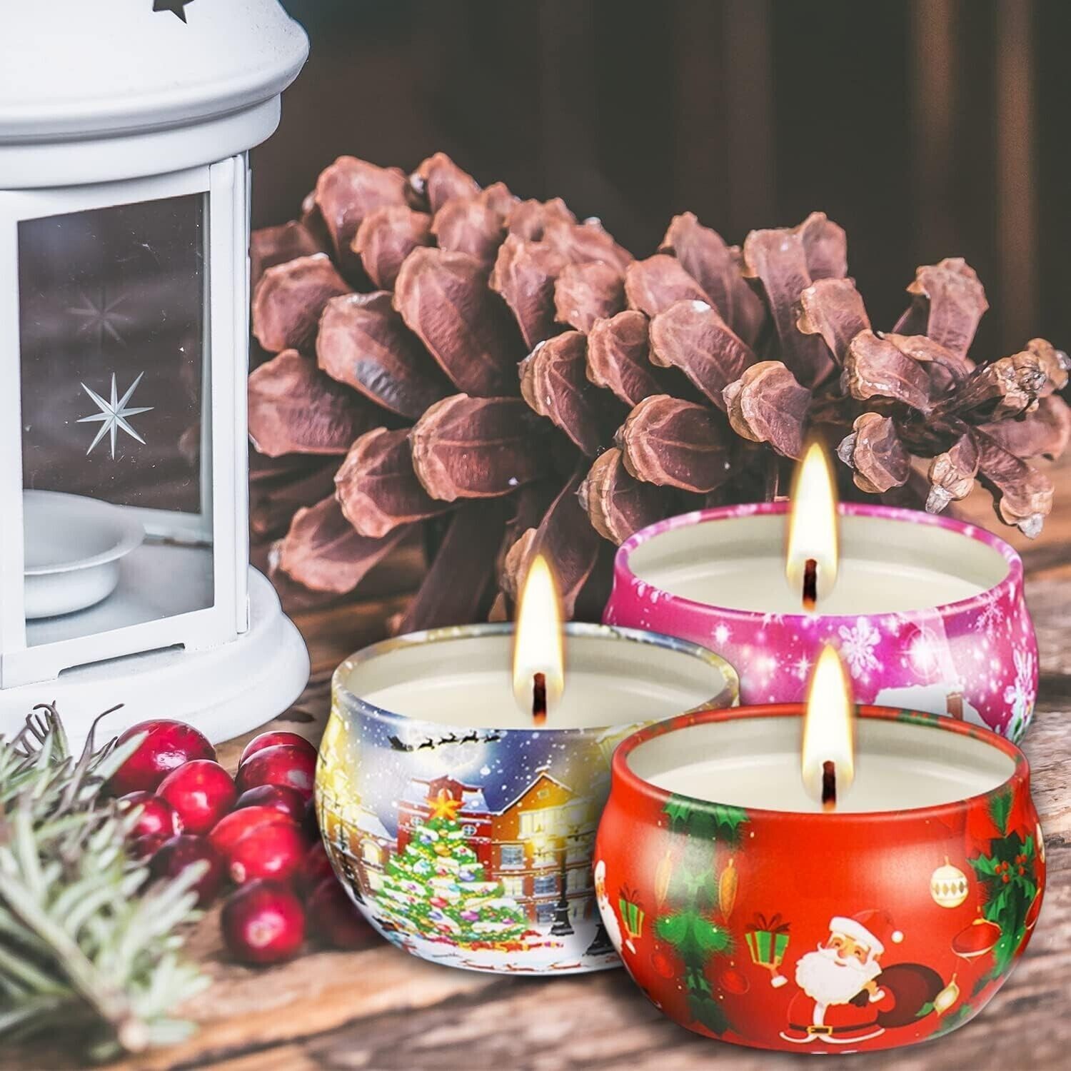 16 Pack Christmas Scented Candles Gift Sets, Natural Soy Wax 2.5 Oz Unit