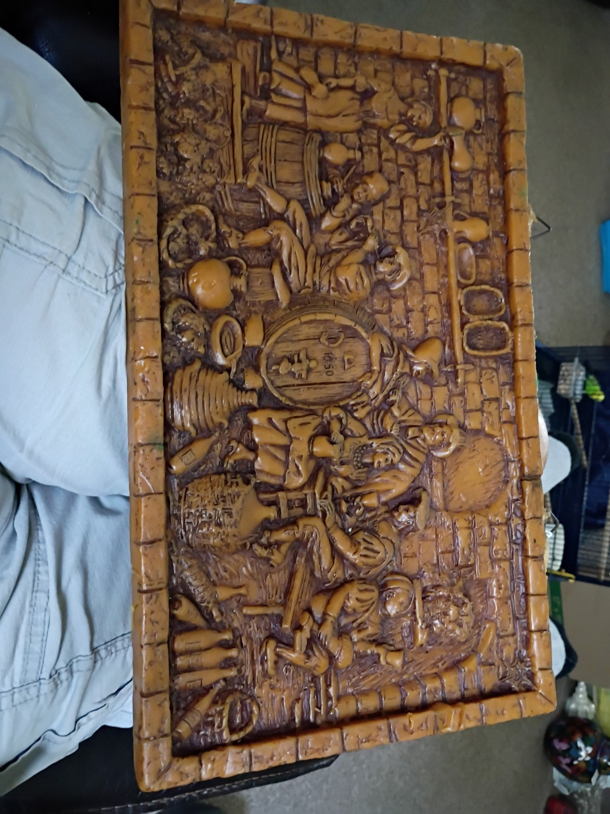 Vintage German 3D Wax Wall Art Big 13″x 10 –
