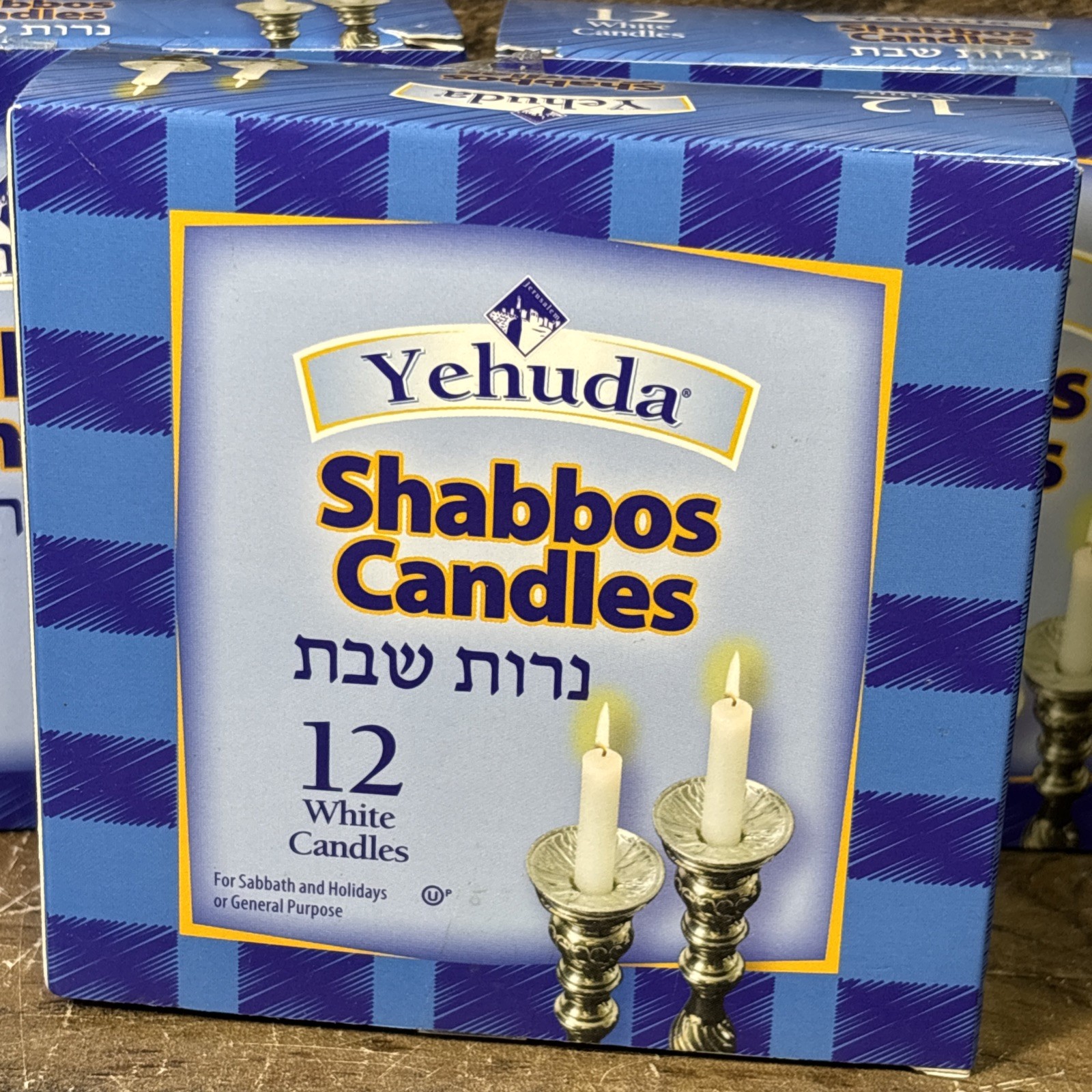 Yehuda Shabbos Candles 12 Pack White Unscented Shabbat Candles Lot Of 3 NEW