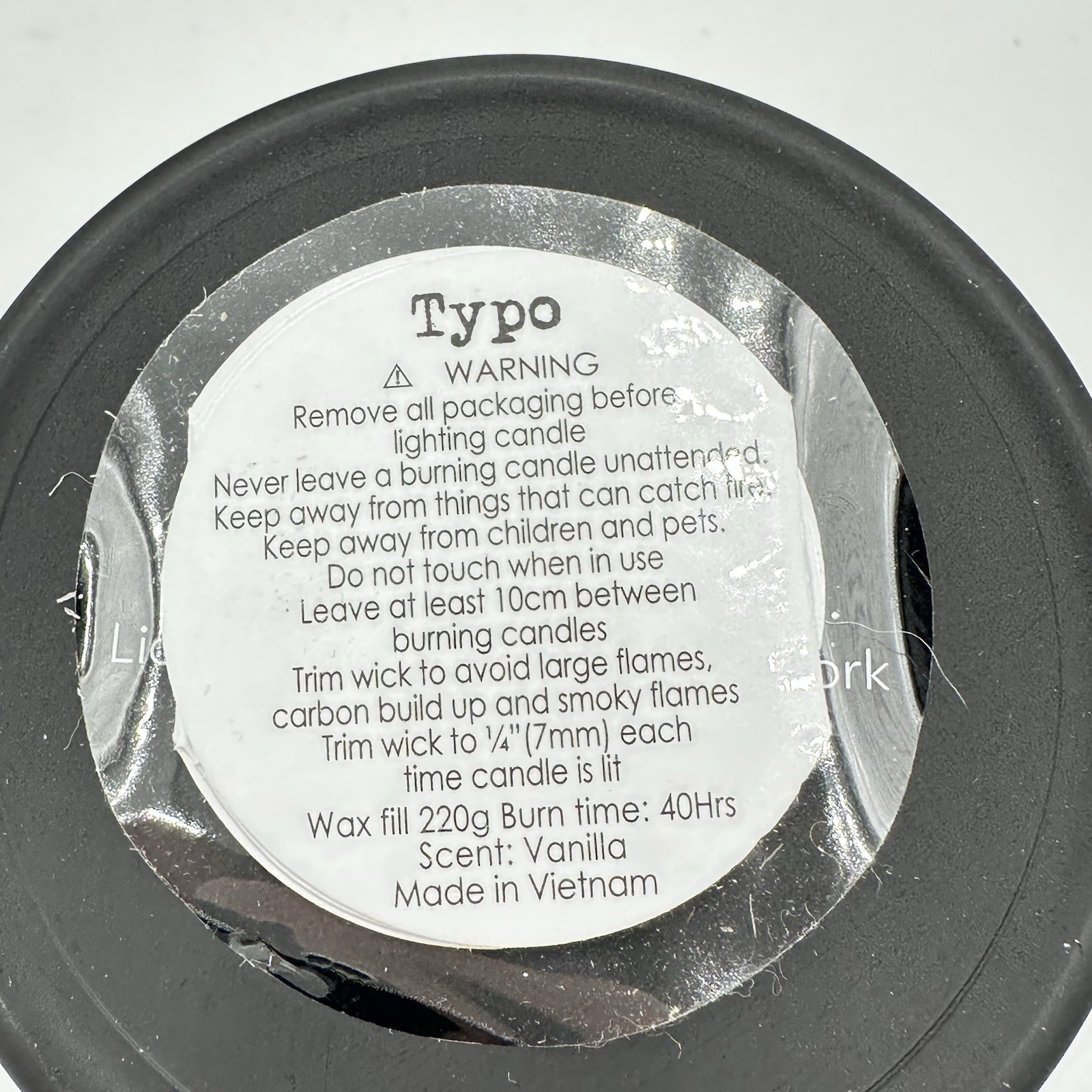 Keith Haring Black White Drawing Vanilla Candle Wax fill 220g Burn time: 40Hrs