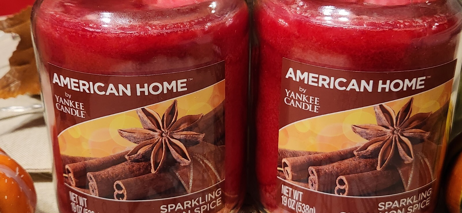 American Home by Yankee Candle SPARKLING CINNAMON SPICE 19 oz. Lot of 2