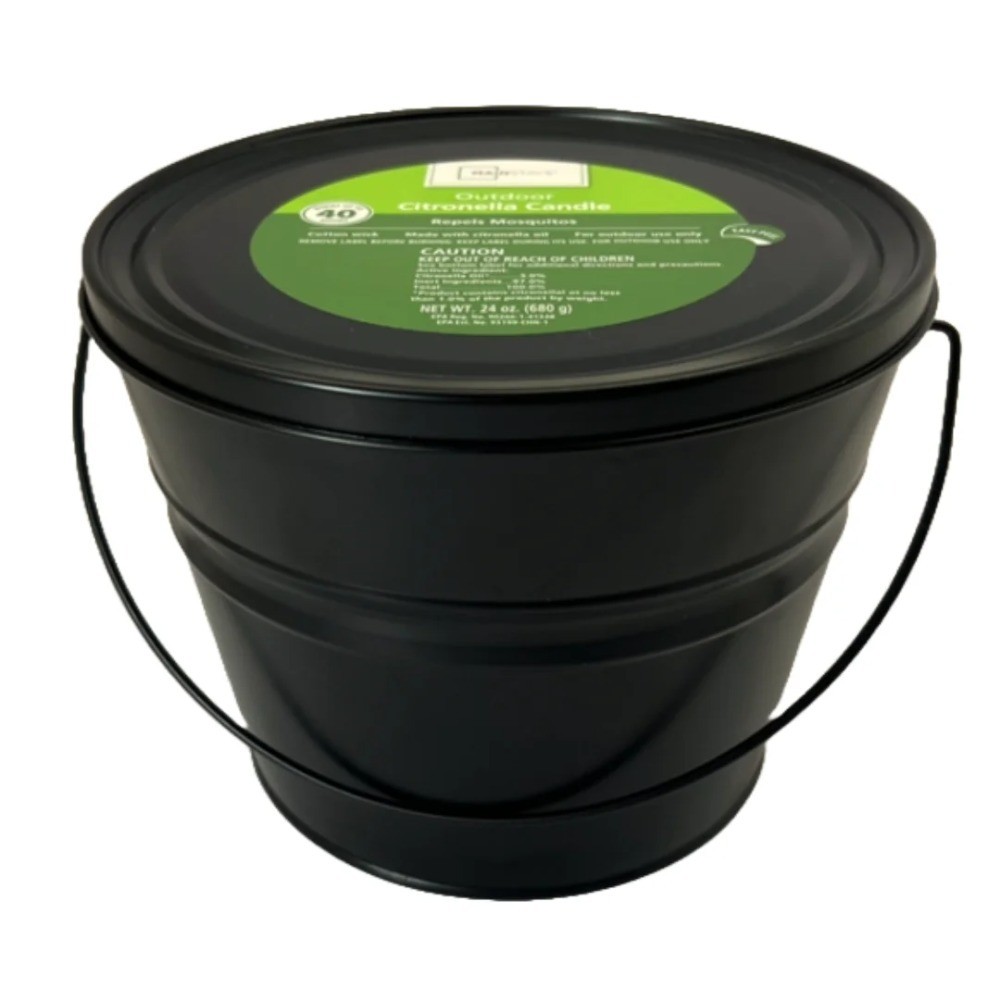 (2 pack) Outdoor Citronella Candle – 24oz Metal Bucket | Repels Mosquitoes |