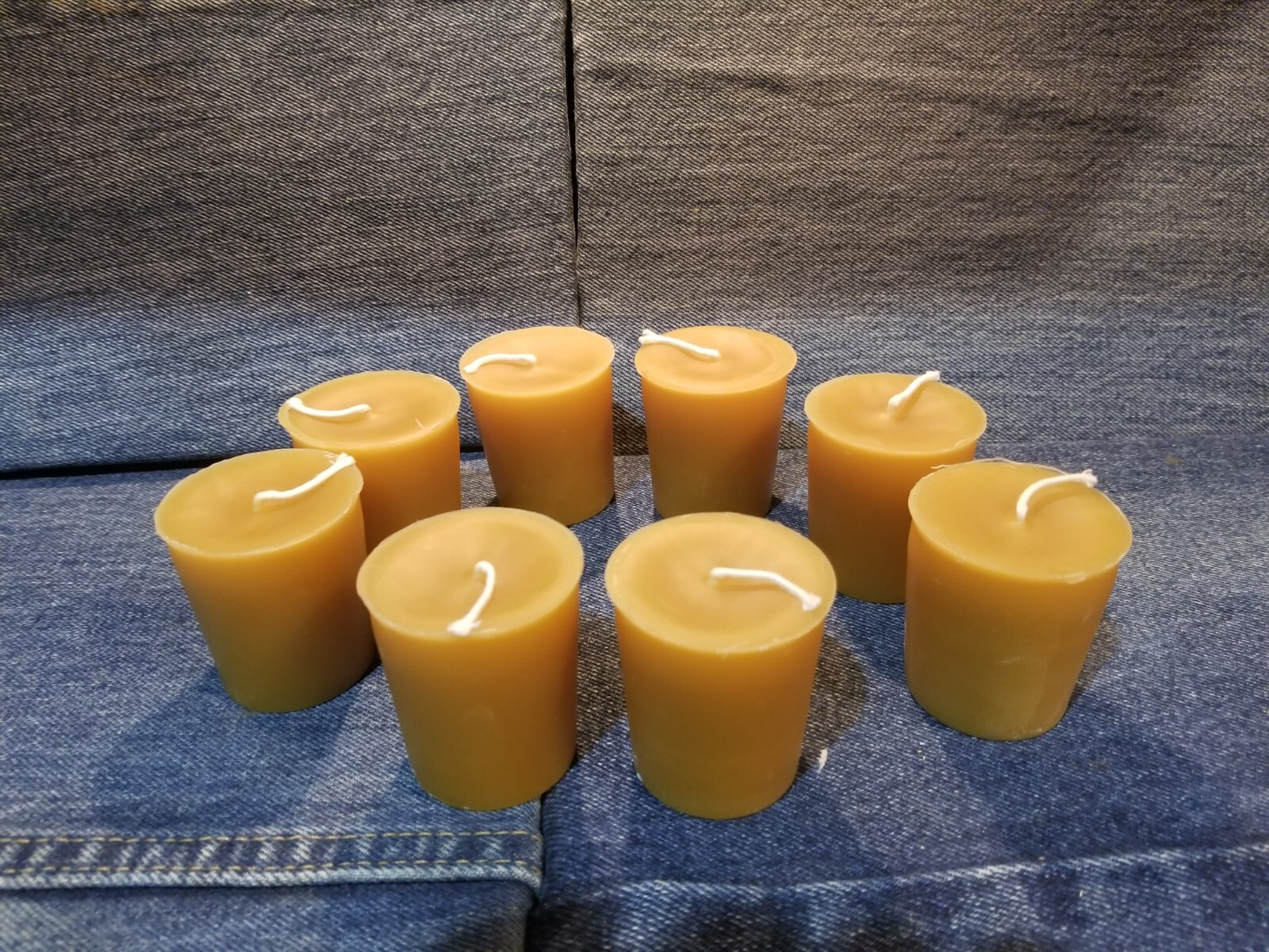 100% Pure Beeswax Honey Scented Votive Candles with Cotton Wix, 100 Pack