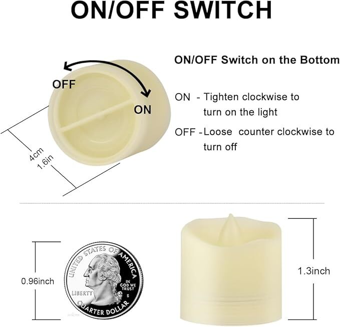 LED Flameless Candles Tea Lights Candle Votive Flameless Candle w/ Remote &Timer