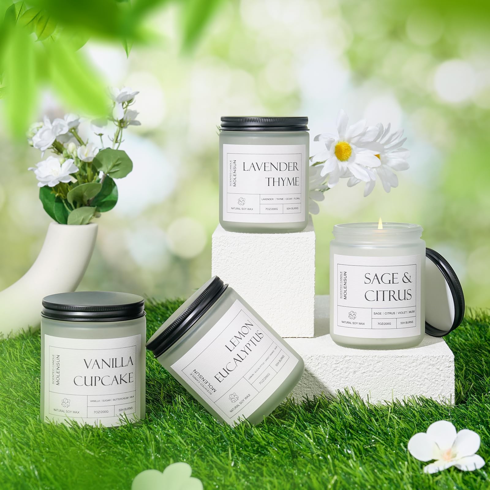 7 oz Vanilla Cupcake Long Lasting Aromatherapy Natural Soy Wax Jar Candle Unit