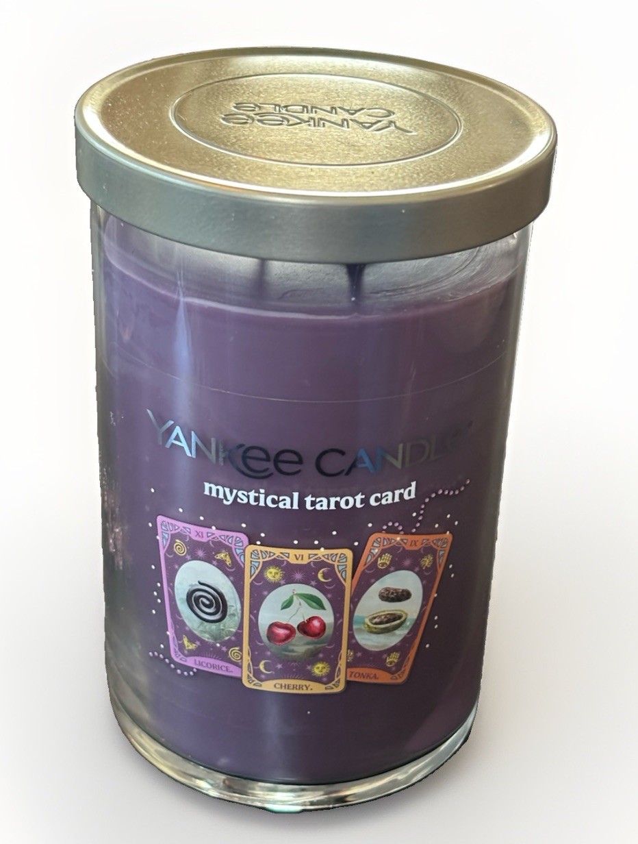 NEW Yankee Candle Mystical Tarot Card 20oz 2-Wick Tumbler Candle Licorice Tonka