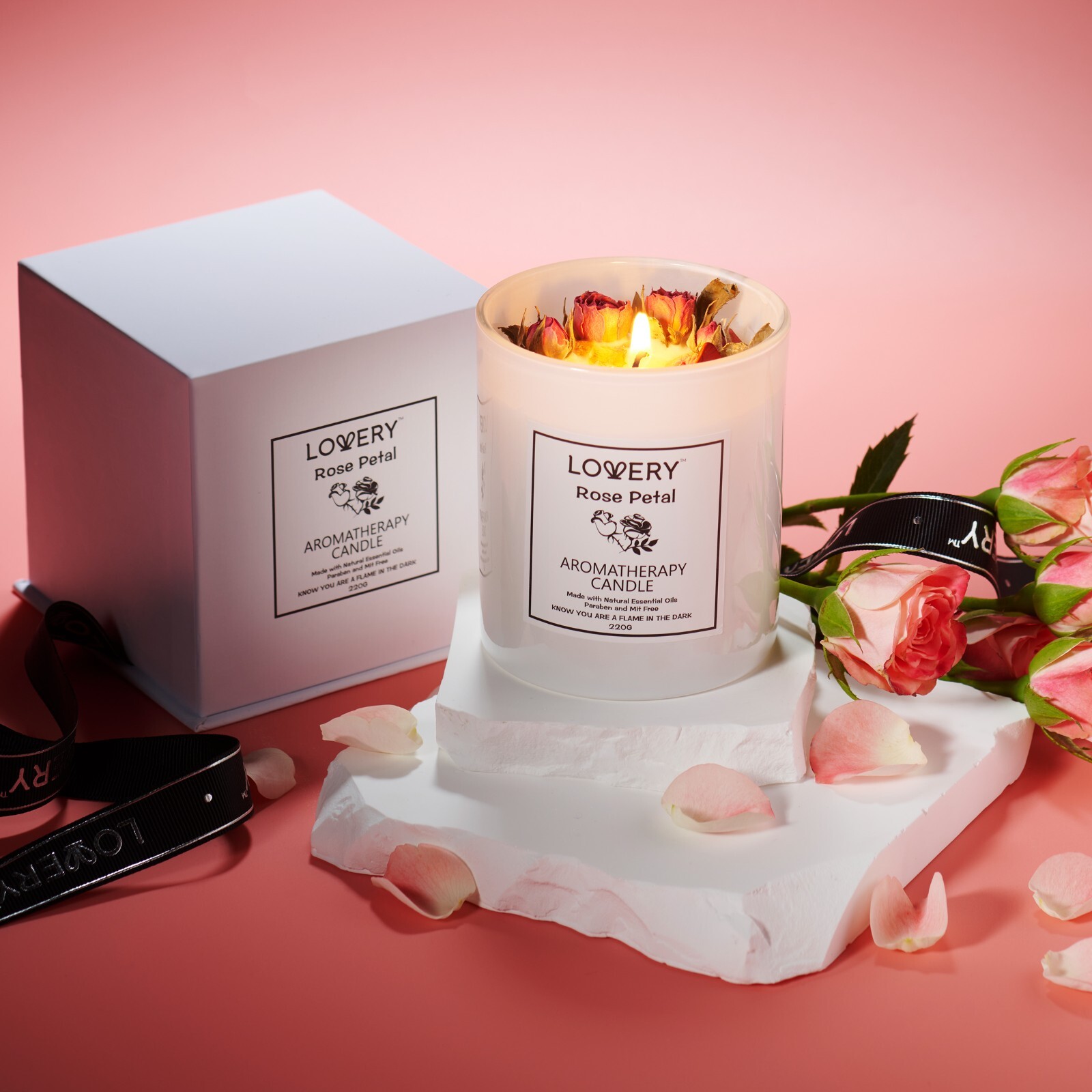 Rose Home Candle, 8oz Luxury Aromatherapy Scented Candle Gift Set,bestseller,