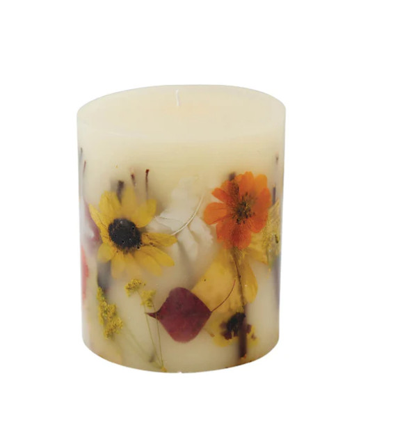 ROSY RINGS, HONEY TOBACCO LUXURY BOTANICAL CANDLE, 5.5″ TALL, 120 HRS