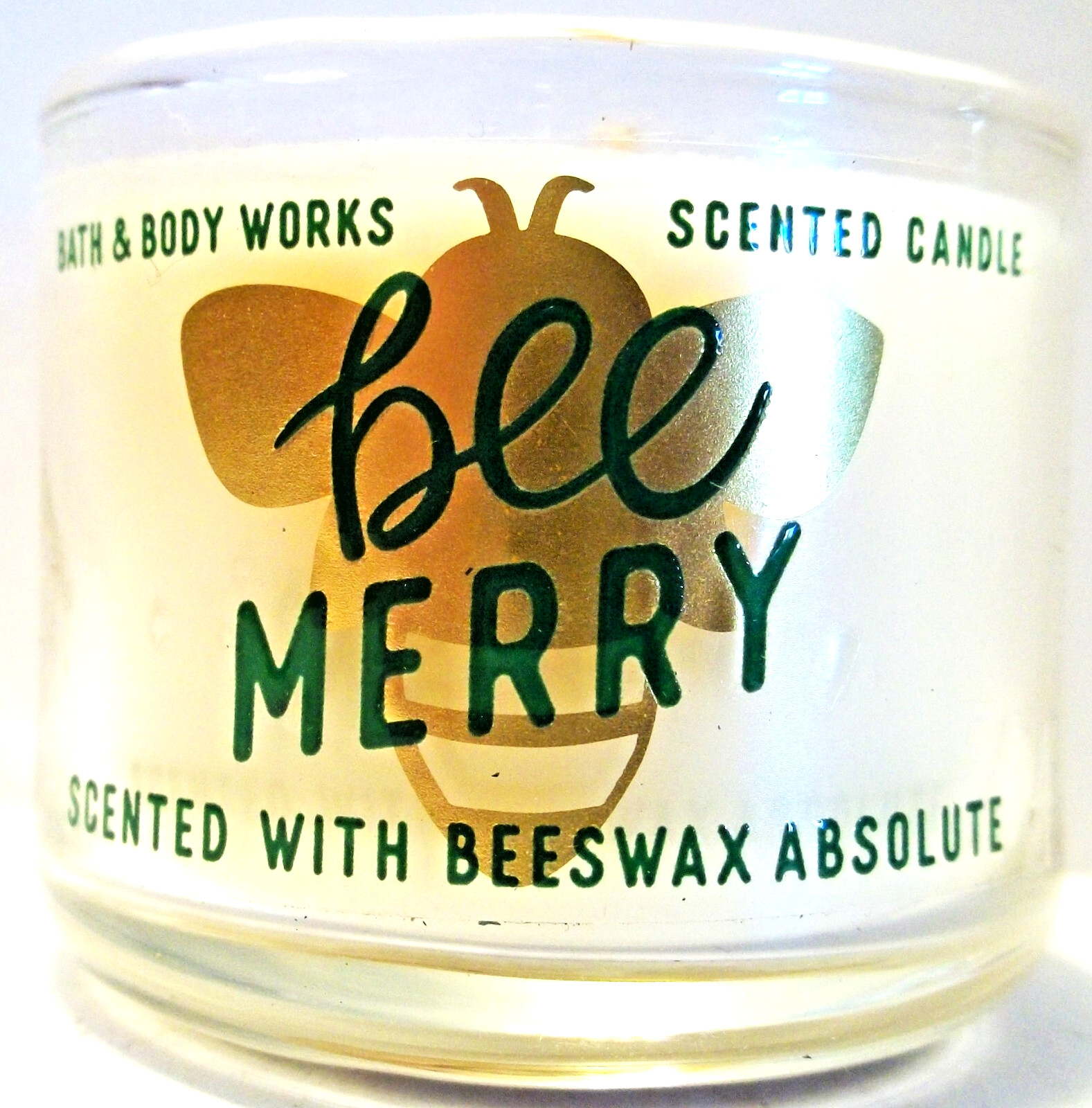Bath Body Works GOLDEN HONEY WOODS Mini Candles, Glass, BEE MERRY 1.3 oz NEW x 6