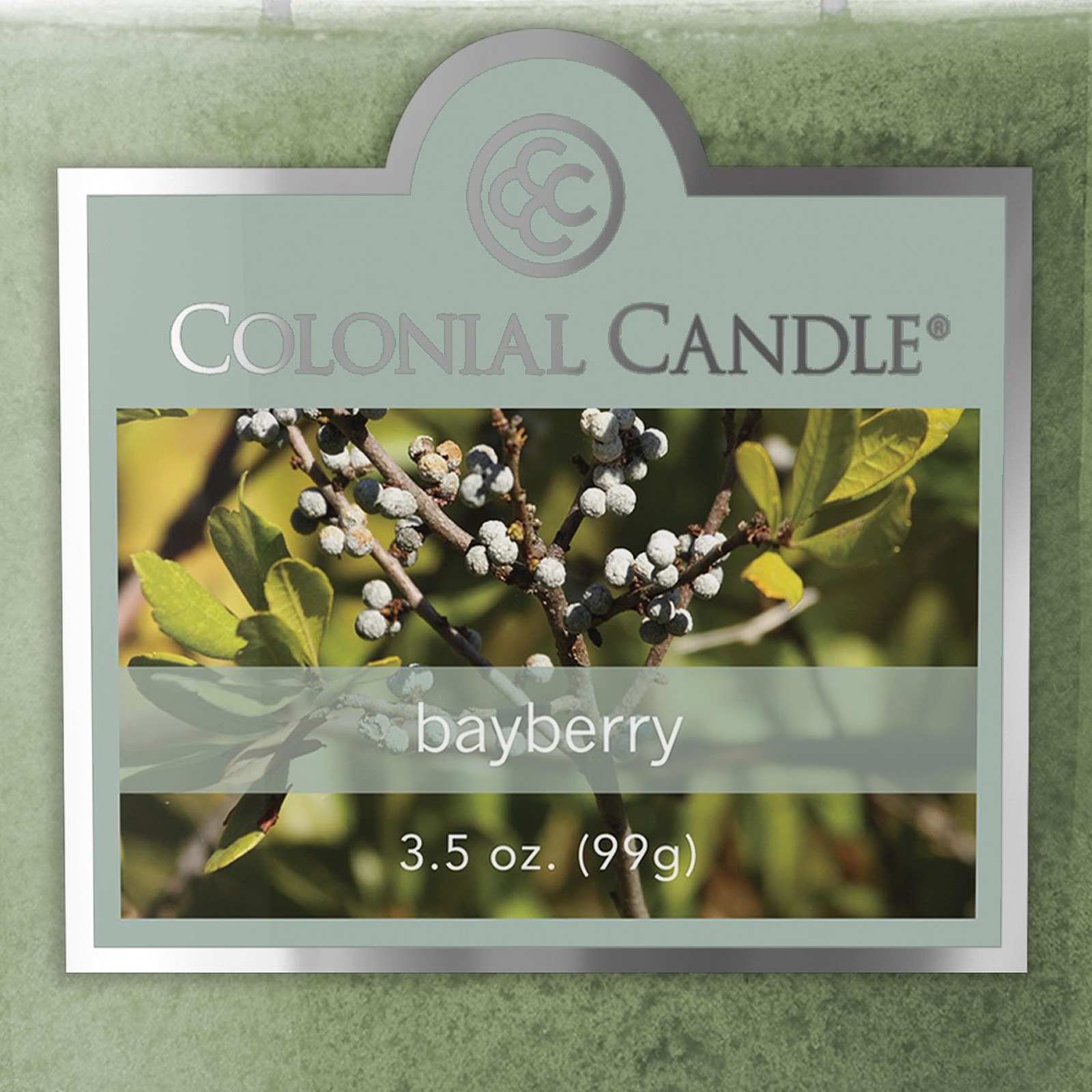 Bayberry Scented Jar Candle, 2 Wick, 3.5 oz, Mottled Wax Candle