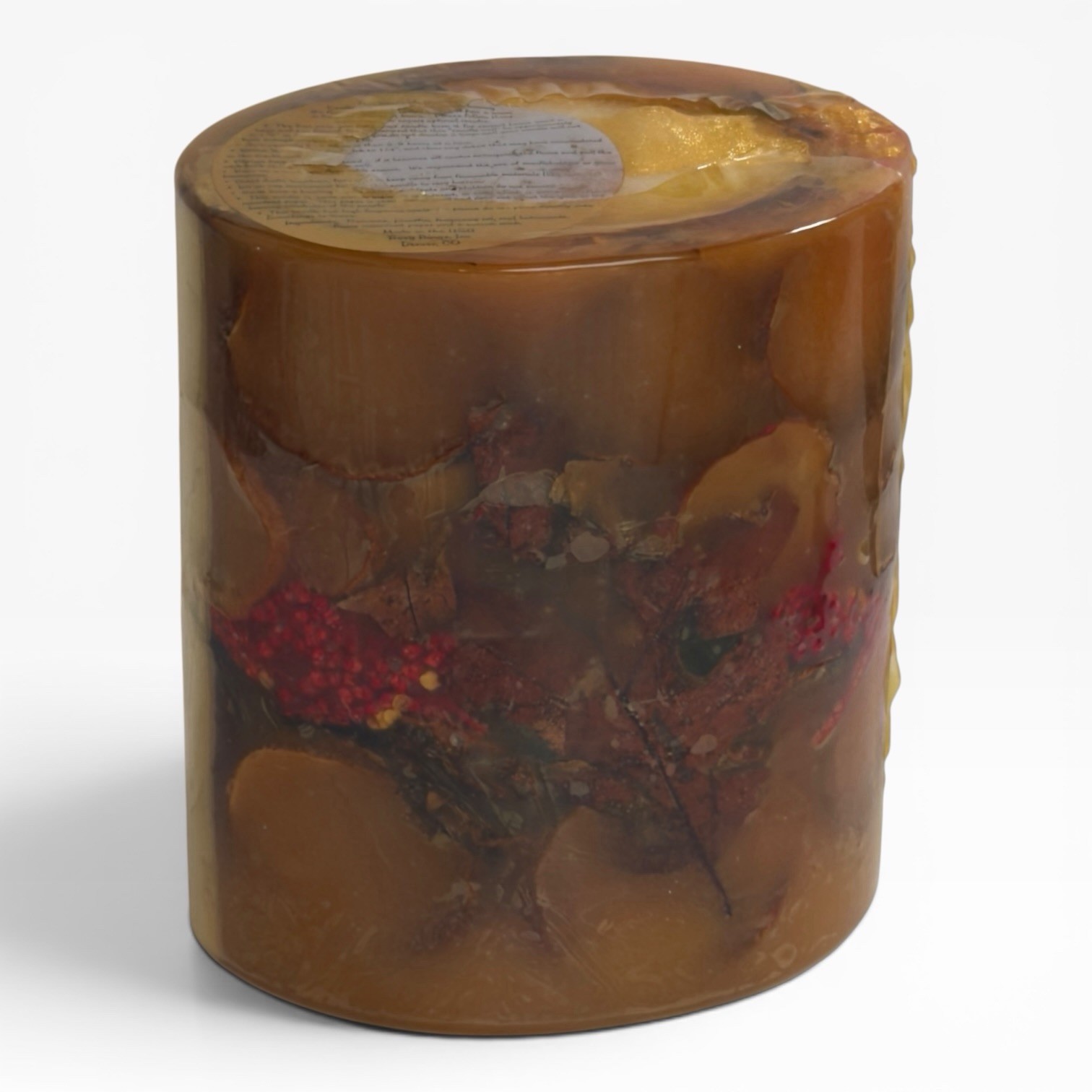 Rosy Rings Harvest Botanical Candle Large Sealed 175 Hr Hand Poured Pillar Oval