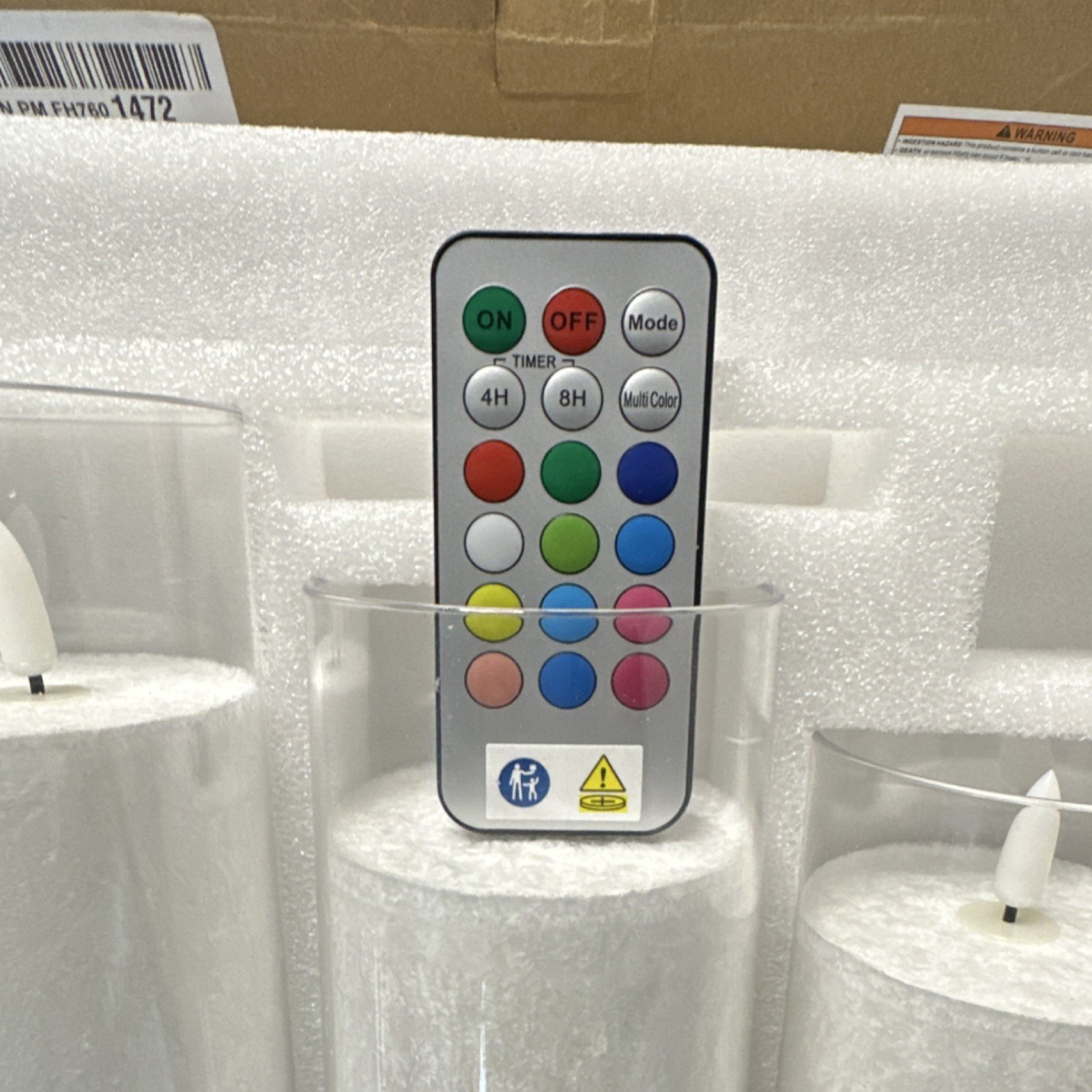 Tzgckui Color Changing Flameless LED Candle Set 3 Pack Remote Timer Multi Color