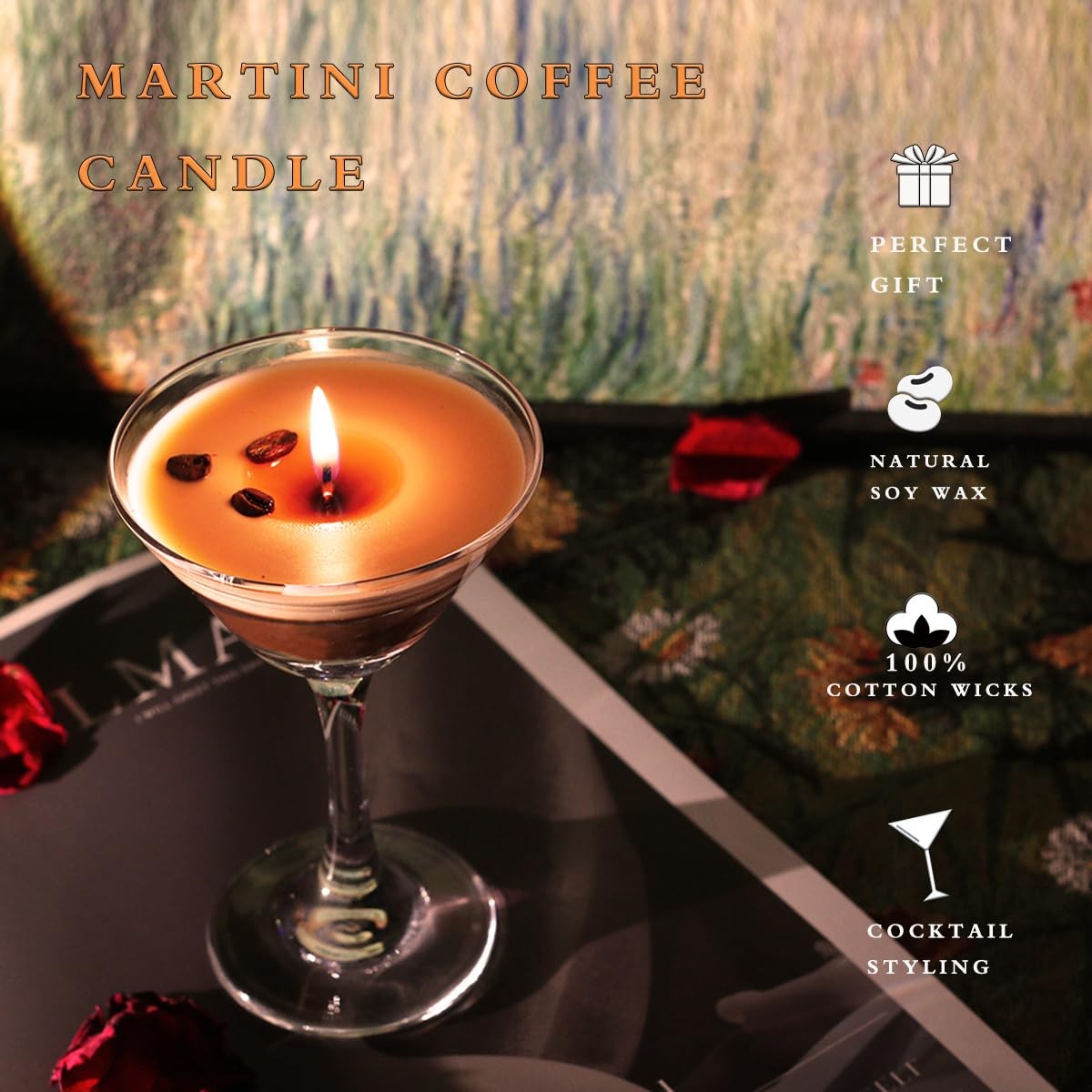 Espresso Martini Candle Unique Gifts for Women Girls,Strong Scented, Natural …