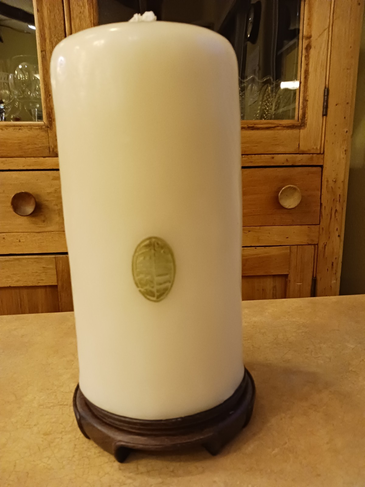 Natural Estate Candle 12 Lbs Oversized Pillar 12×6.5″ Unburned Unscented