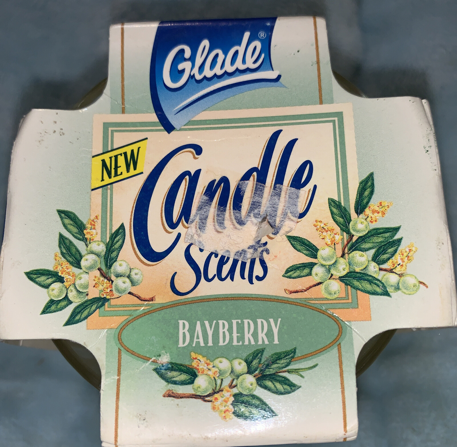 Glade Scents Bayberry Candle 4 oz 1997 RARE Made In Canada