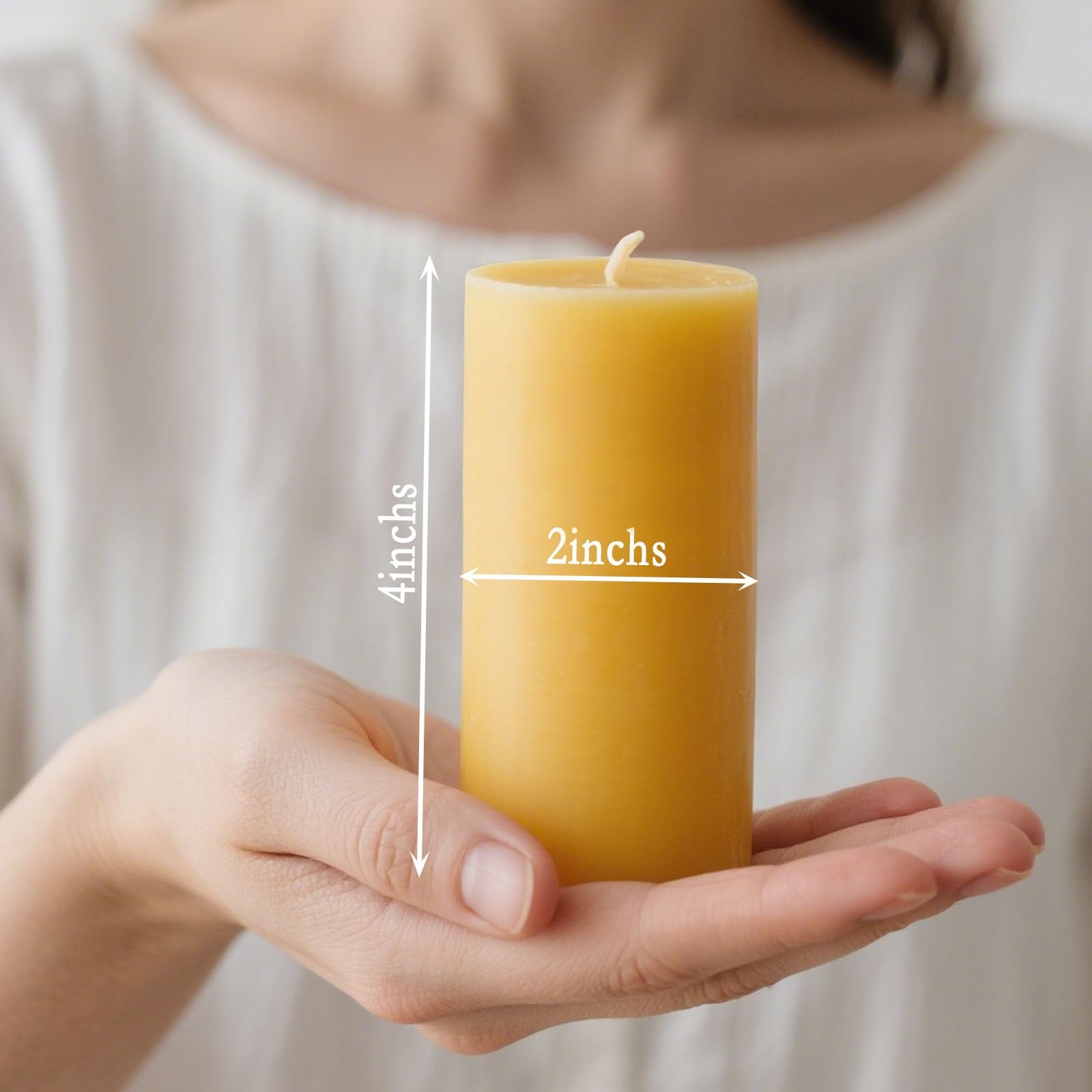 6 Pack Beeswax Candles for Mother’s Day, 100% Pure Natural Beeswax Pillar Can…