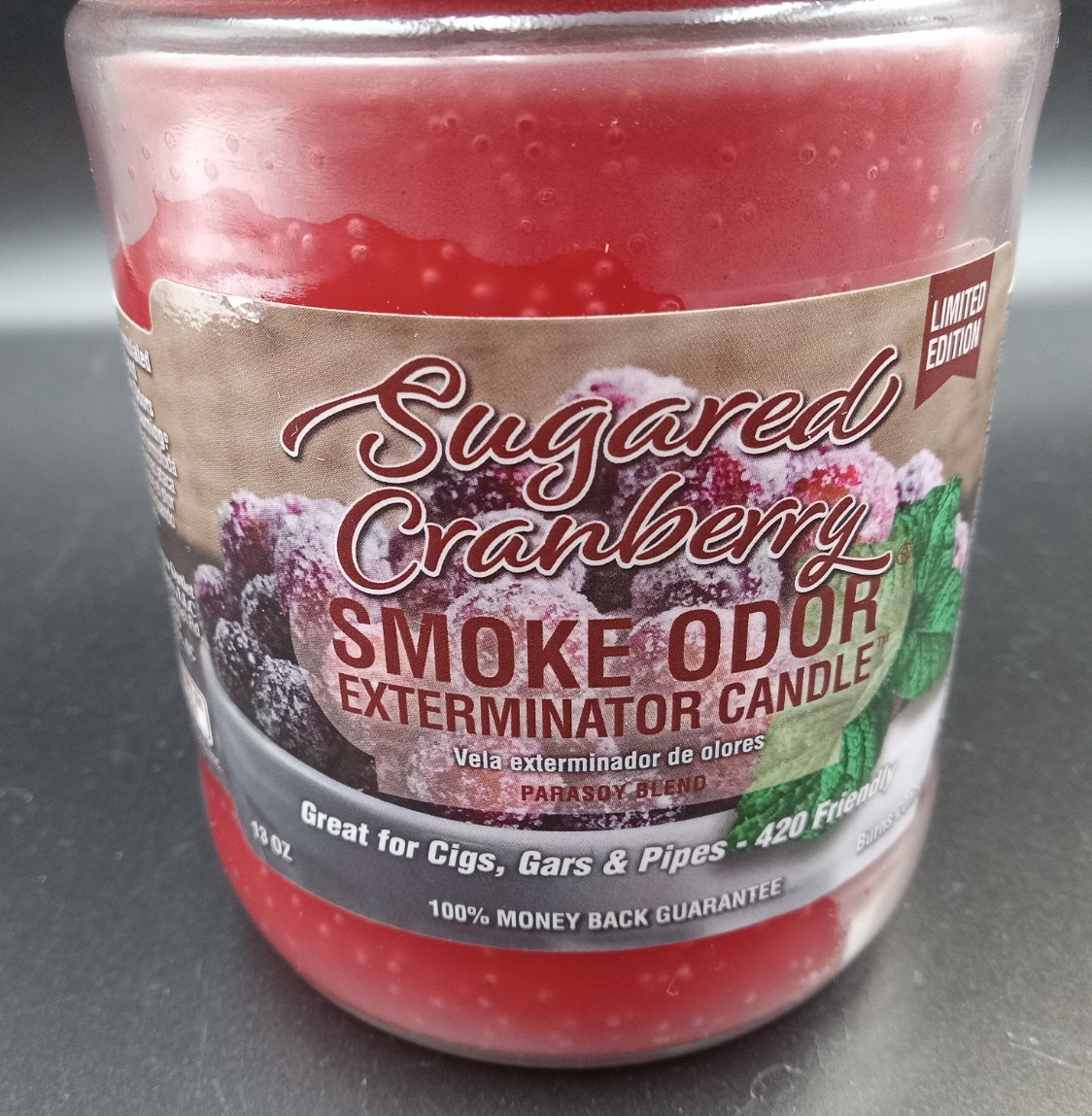 Sugared Cranberry Smoke Odor Exterminator Candle 13oz Made in USA UNUSED PICS