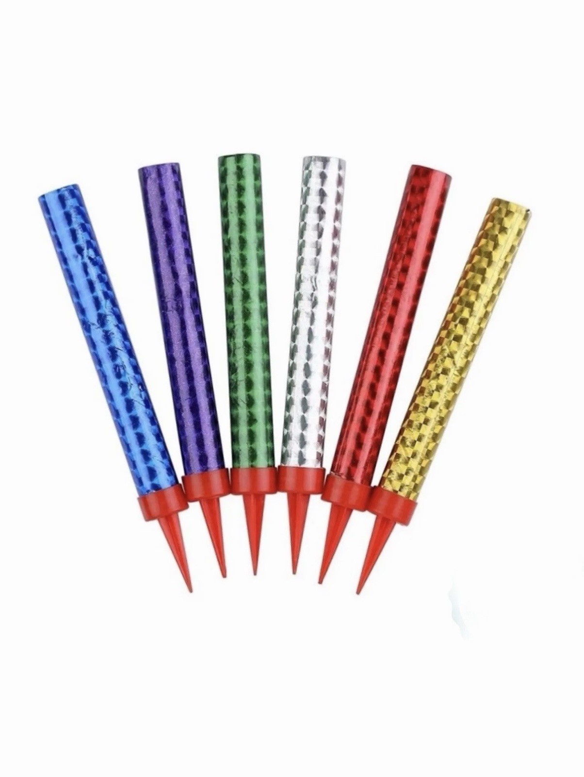 Birthday Candles for Cake topper, Parties, Weddings, Color Flames, 12PCS