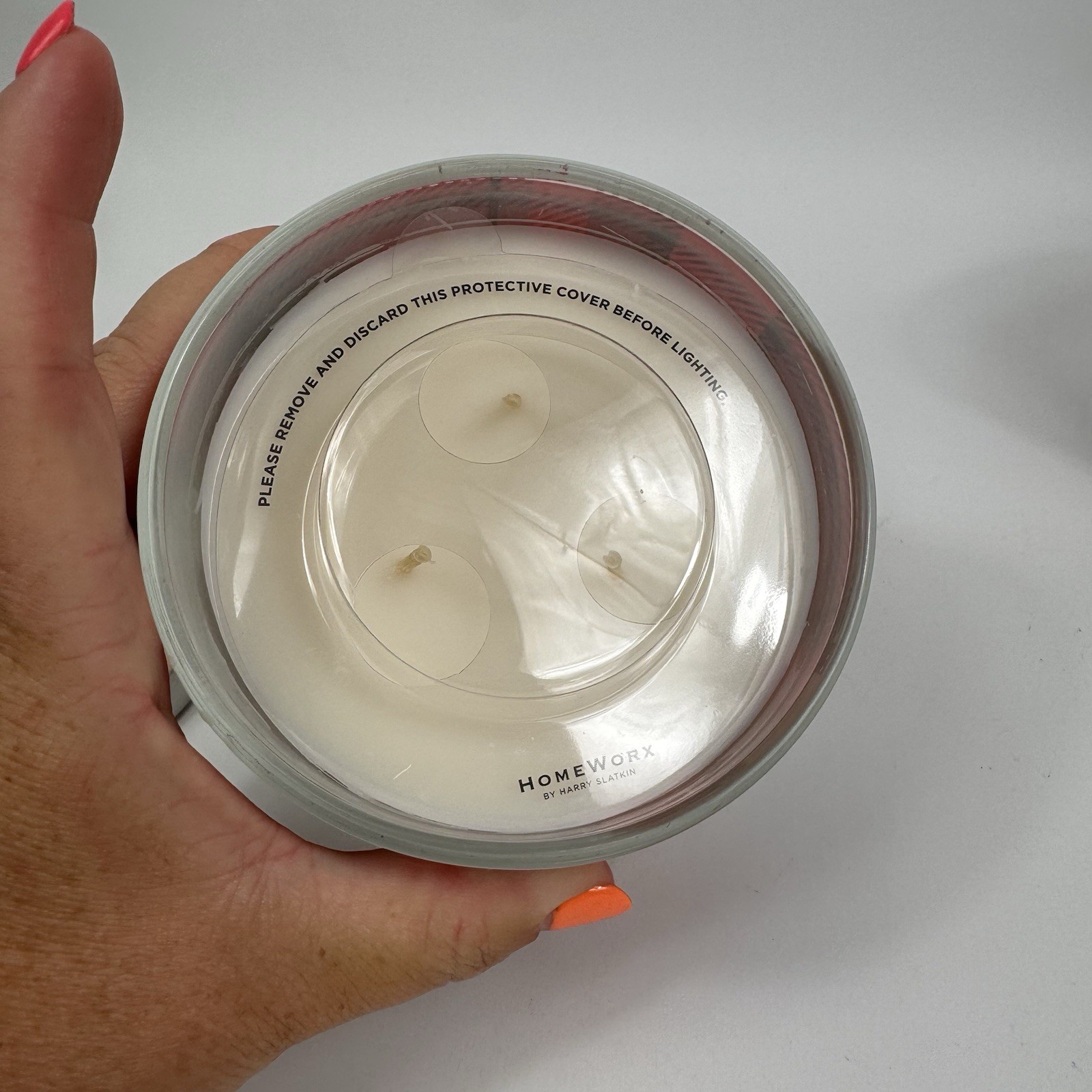 HomeWorx by Harry Slatkin Peppermint Wreath Scented Candle 3 Wick Christmas