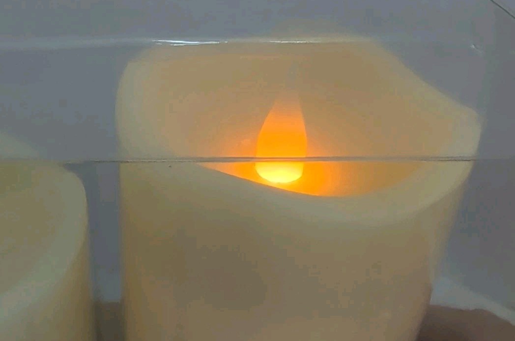 Set of 3 Real Wax Flameless LED Light Candles Remote Included