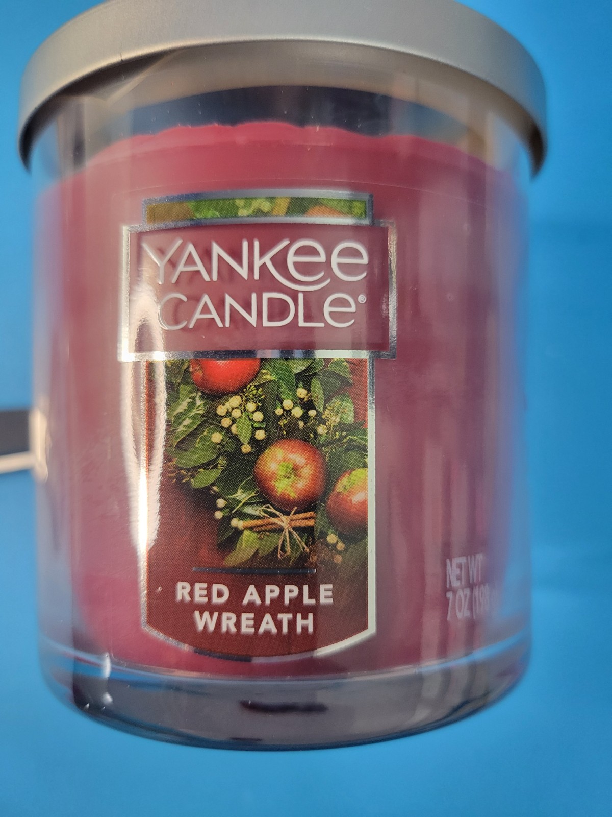 Yankee Candle Red Apple Wreath Candle Lot Scented 3.7 oz & 7 oz Jars