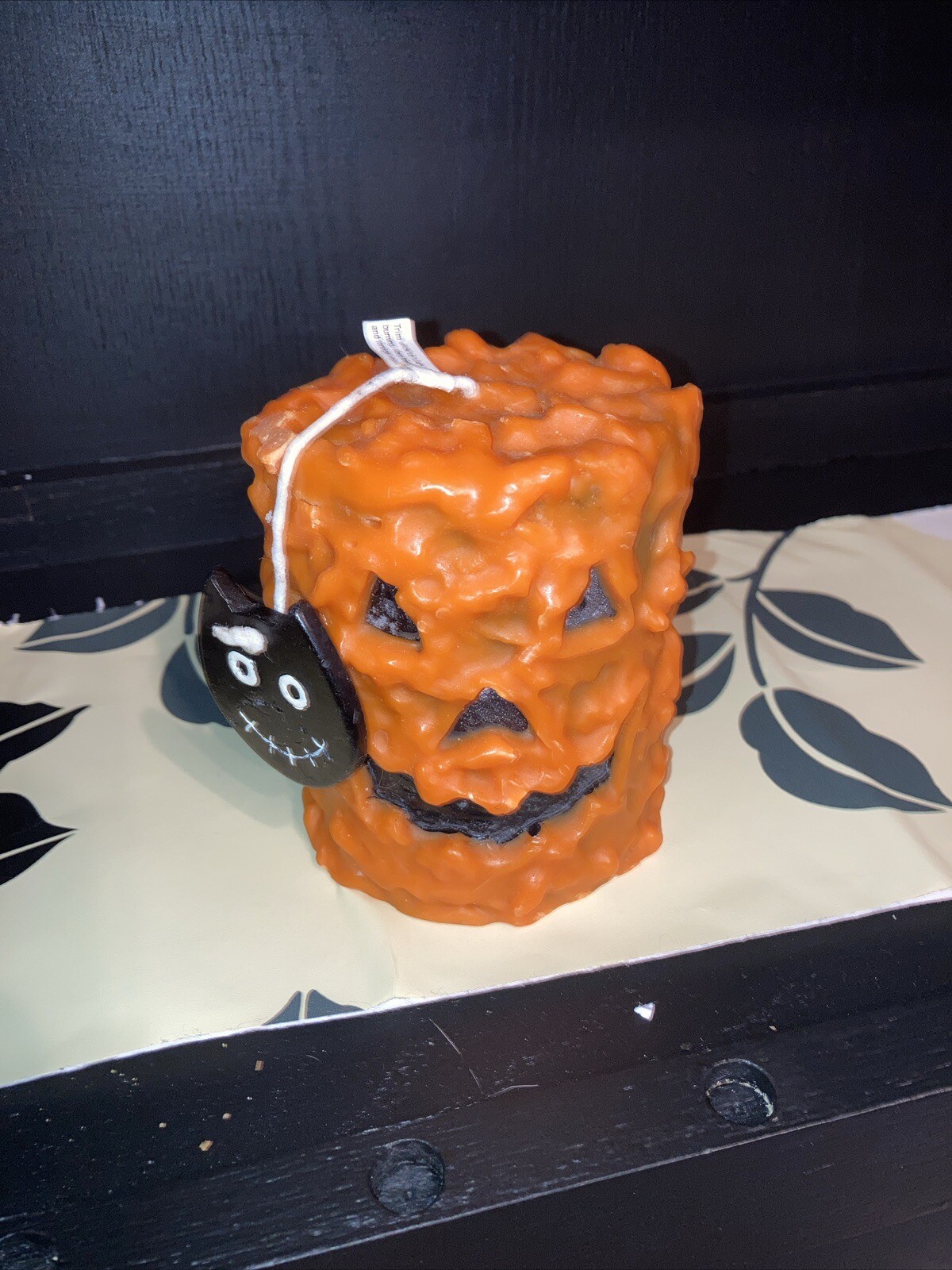 Large Pumpkin Candle Fall Autumn Halloween Orange Never Burned