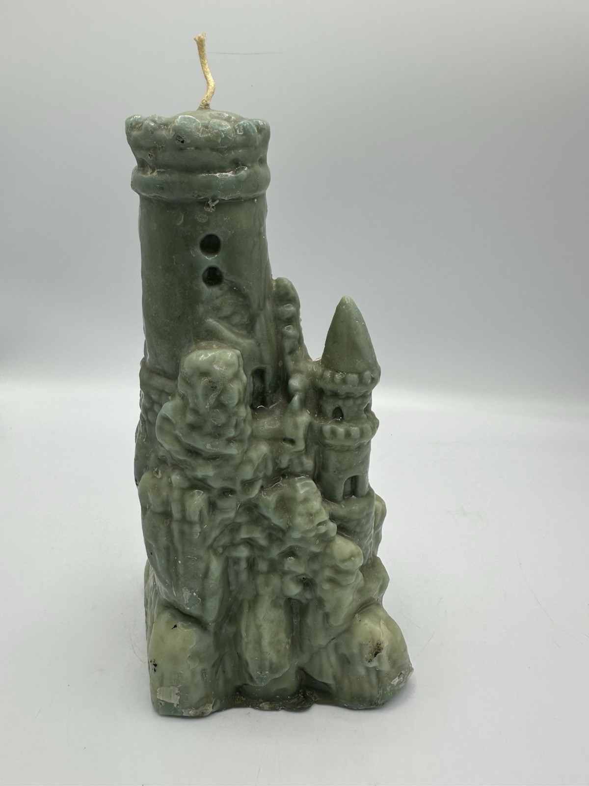 Vintage 70-80s Wax Castle Candle Art Sculpture Fantasy Medieval Gothic Display