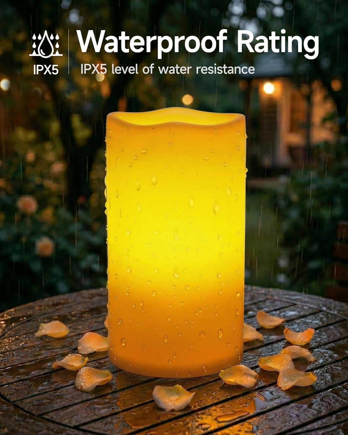 Homemory 6 x 12 Extra Large Outdoor Waterproof Candle with Auto 6-Hour Timer,…