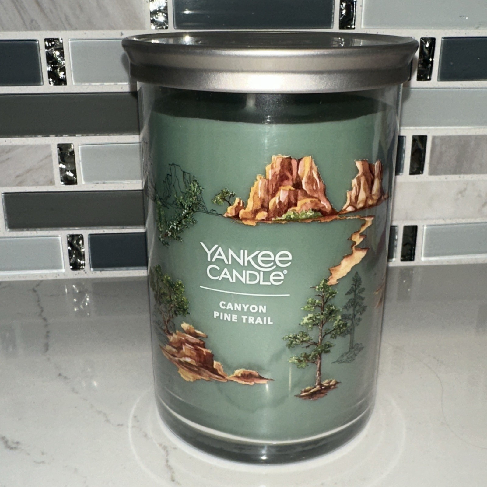 NEW-Yankee Candle CANYON PINE TRAIL Large 20oz- 2 WICK