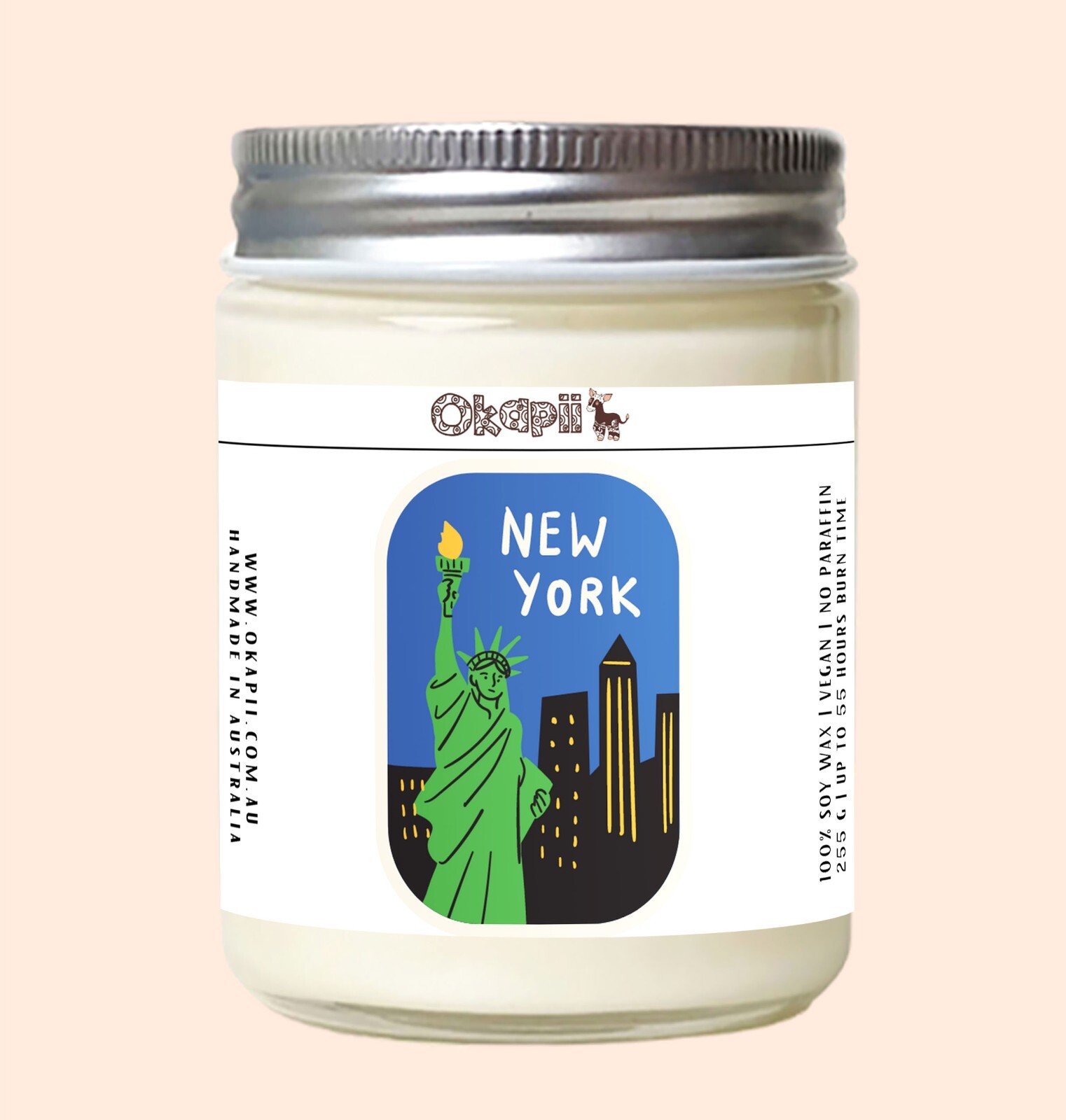 New York City Candle | I love New York | 255 g/9oz ~55 to 60 hrs burn time