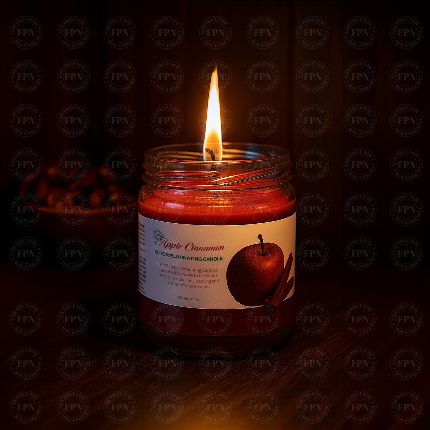 Smoke Odor Eliminating Candles Jar Apple Scented Soyawax Candles 2 Pcs – FPN