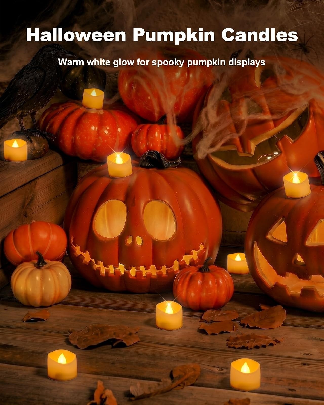 Homemory 12-Pack Flameless LED Tea Lights Timer Flickering Votive Candles