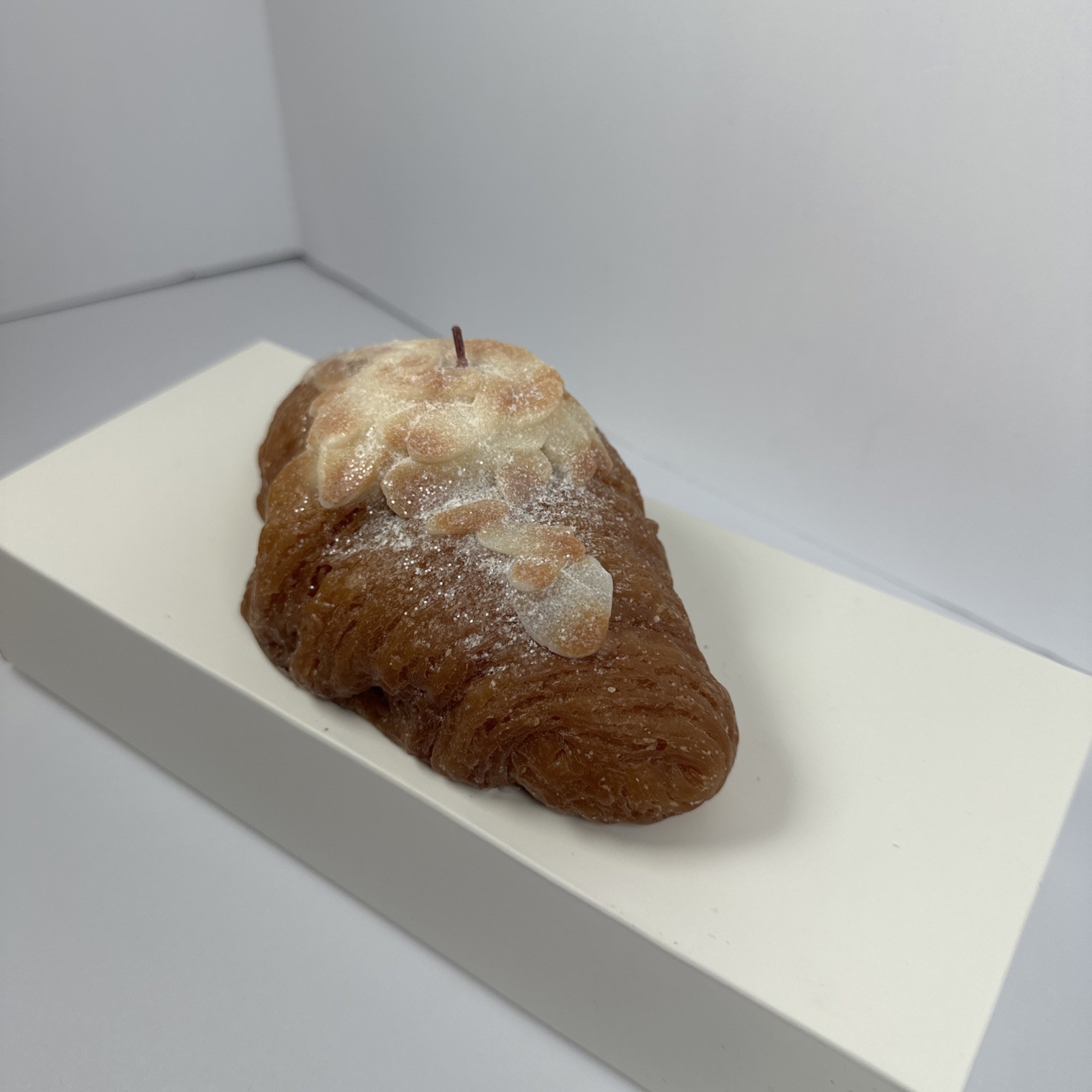 Almond Croissant Figural Candle By Threshold Brown Food Pastry
