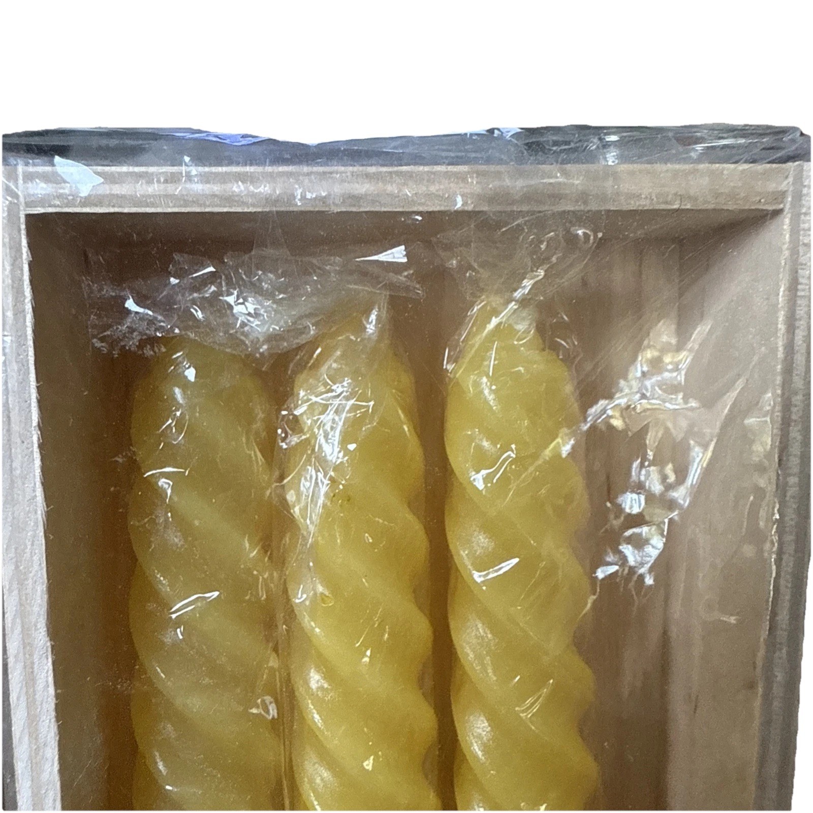 VTG Wicks ‘N Sticks Spiral Twisted Tapers 10″ Candles 1/2” New in BOX Yelllow