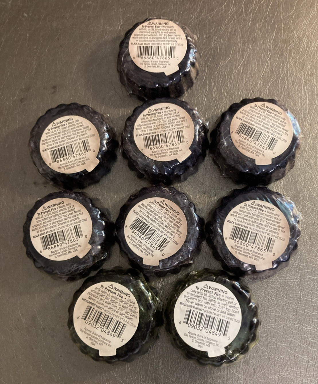 Yankee Candle Wax Tart Discontinued – 7 Black Sand Beach + 2 Midsummers Night