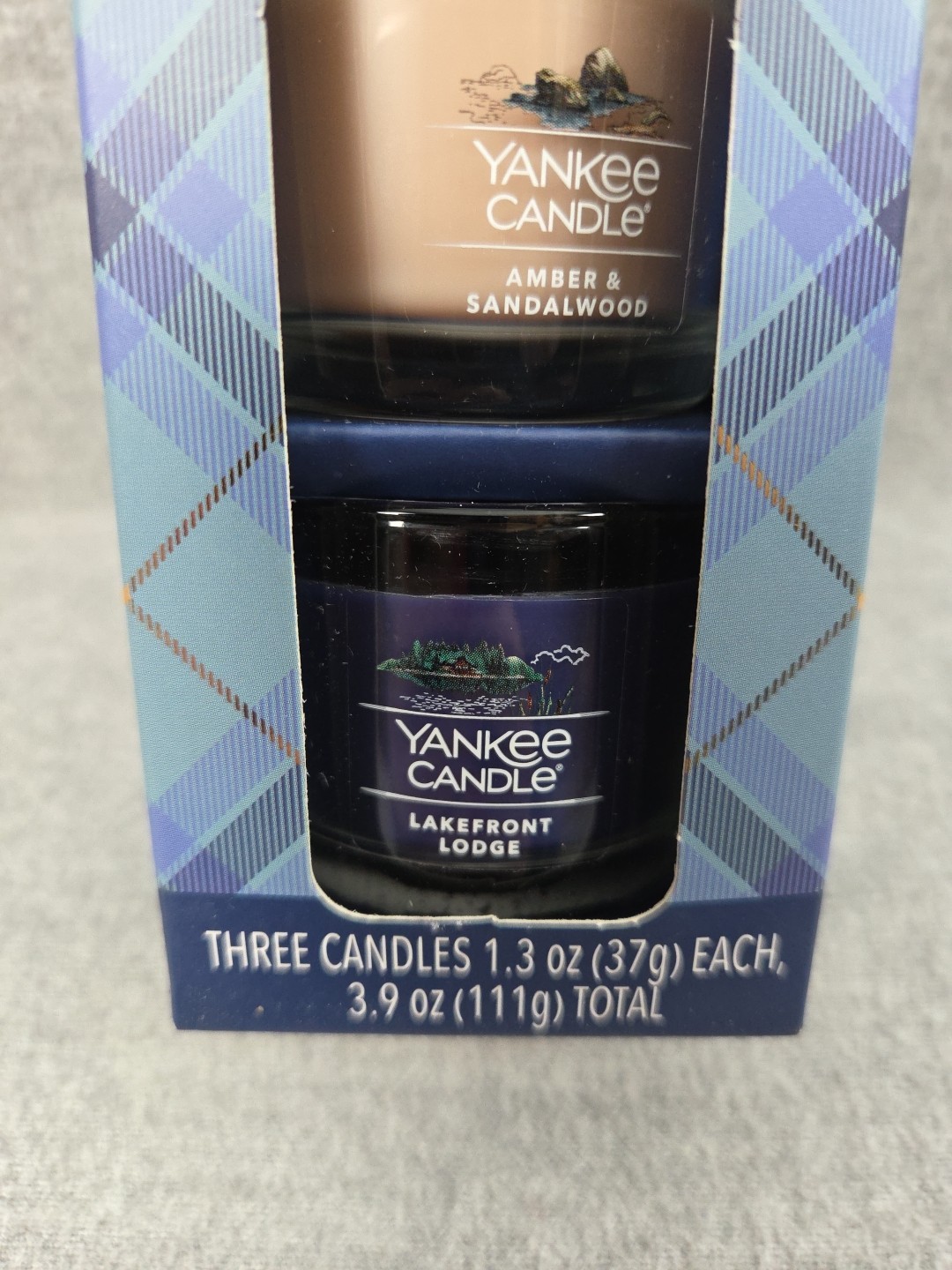 Yankee Candle Flannel Weather Set Three Each 1.3oz Scented Mini Candle Gift NEW