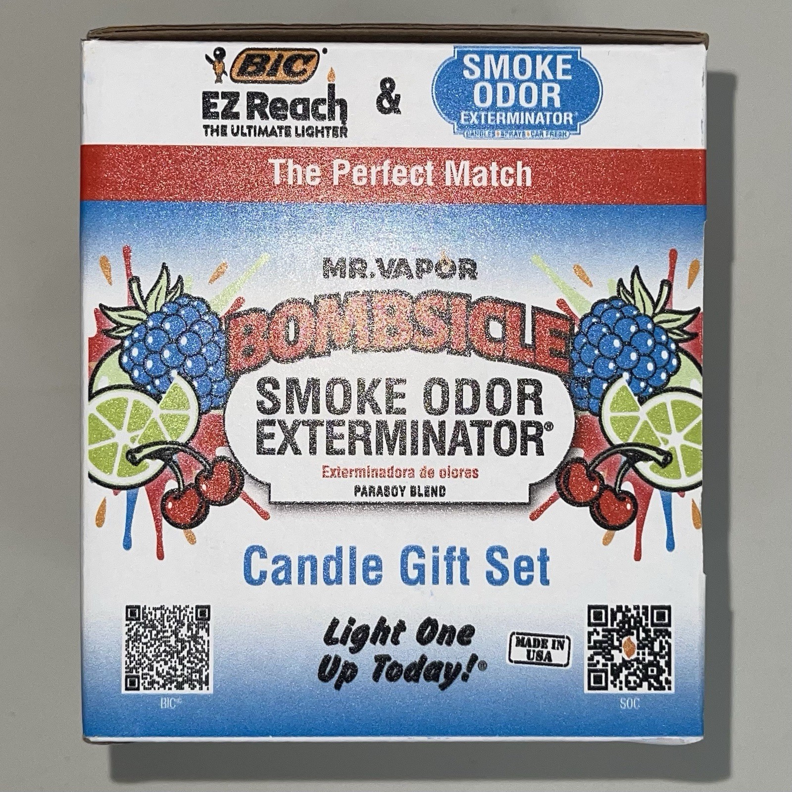 BiC EZ Reach Lighter & Smoke Odor Exterminator X MR. Vapor Candle Bombsicle 13oz